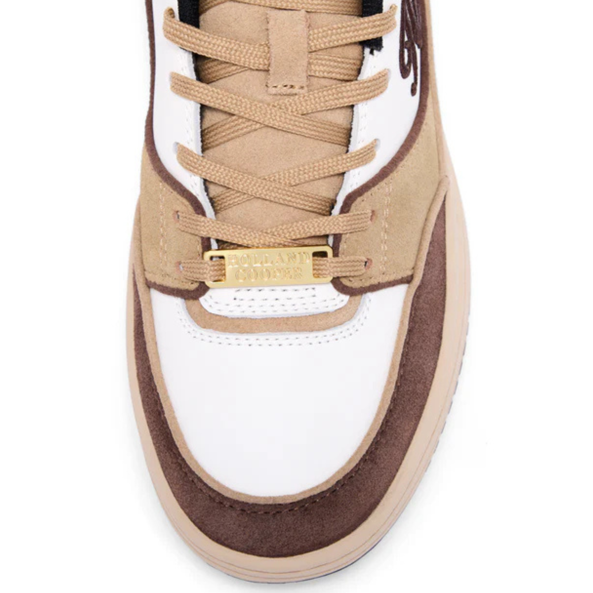 Womens Holland Cooper Taupe/Tan/Nude Retro Trainers