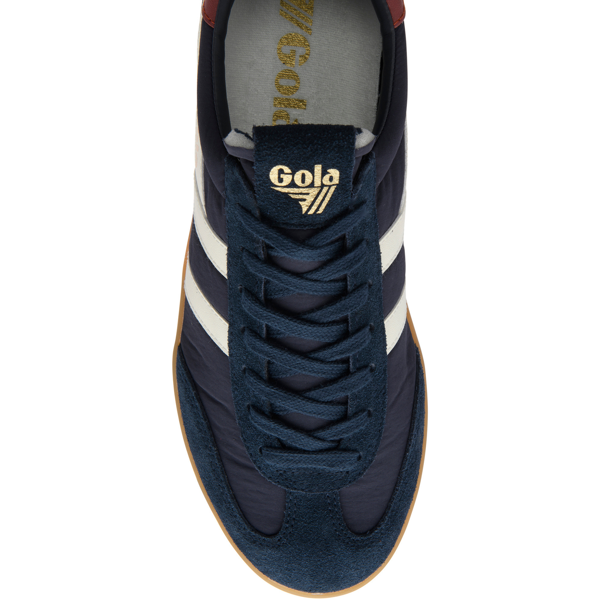Mens Gola Navy/Off White/Red Ochre/Gum Cyclone Nylon Trainers