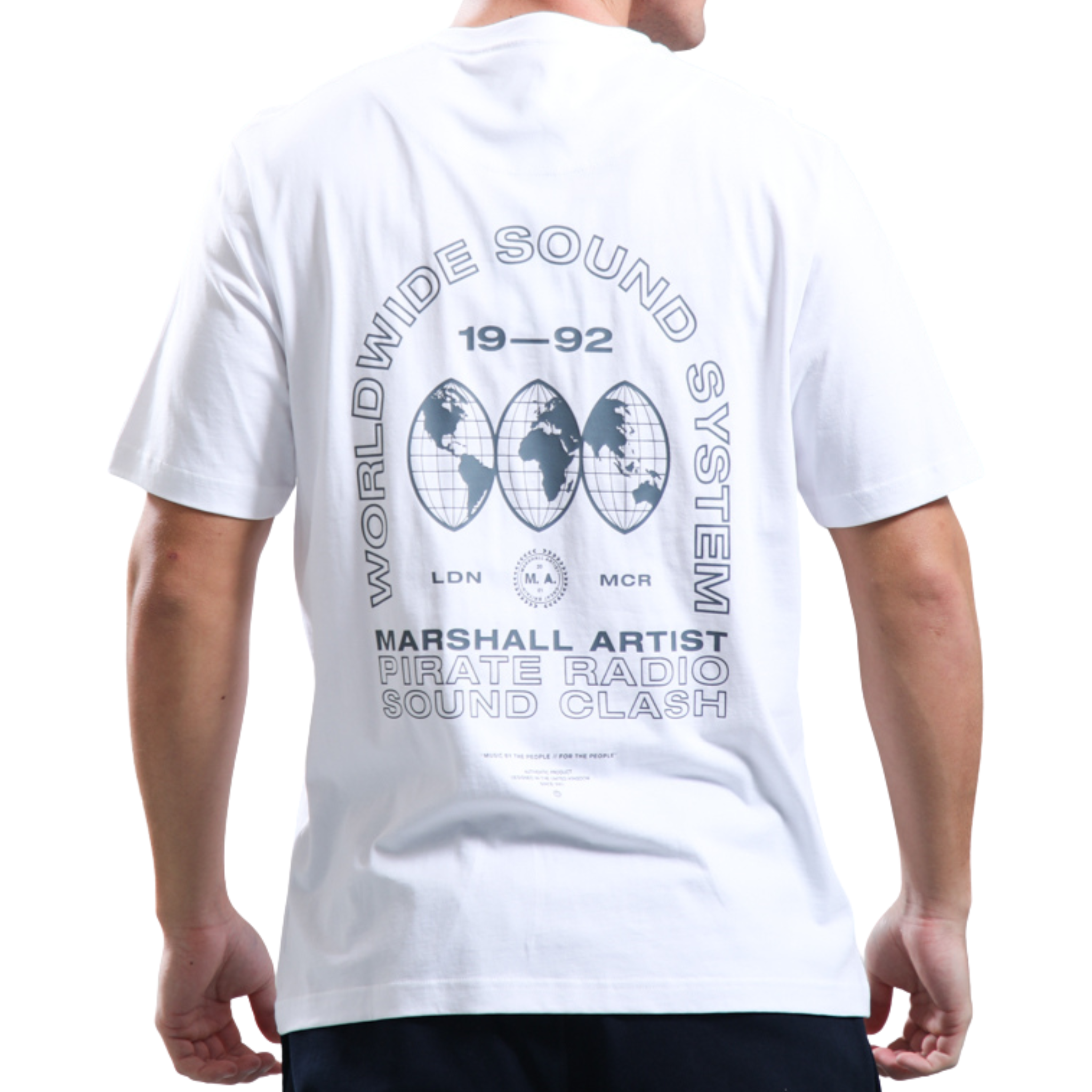 Mens Marshall Artist White Pirate Radio S/s T Shirt