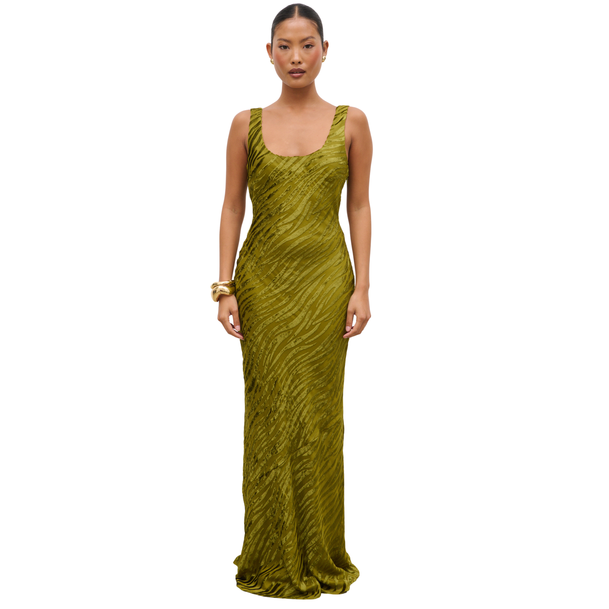 Womens Pretty Lavish Tarragon Kendall Scoop Maxi Dress