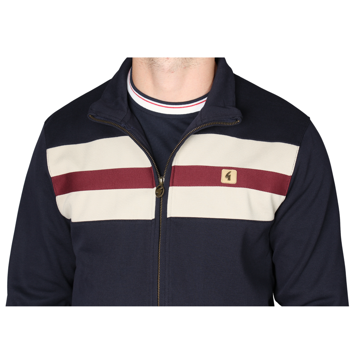 Mens Gabicci Vintage Navy Escher Track Top