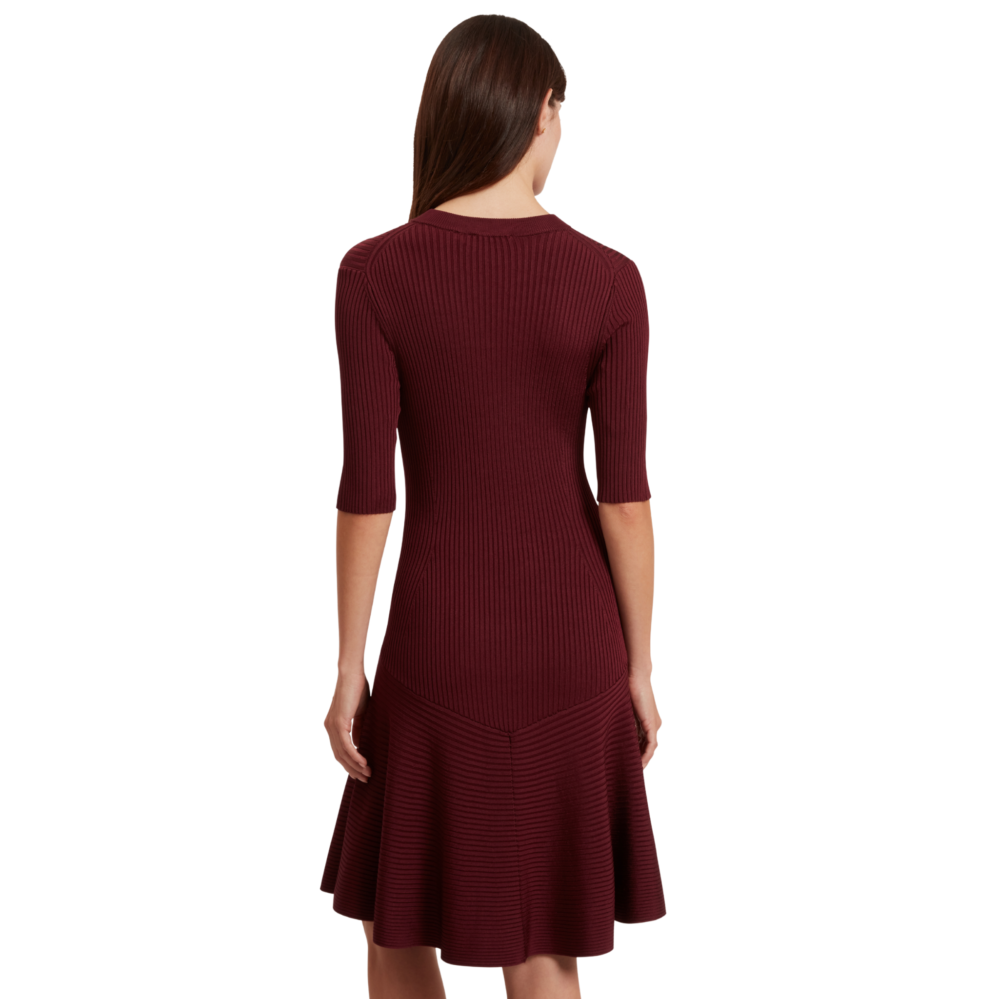 Womens Ted Baker Maroon Mahraa Knitted Mini Dress