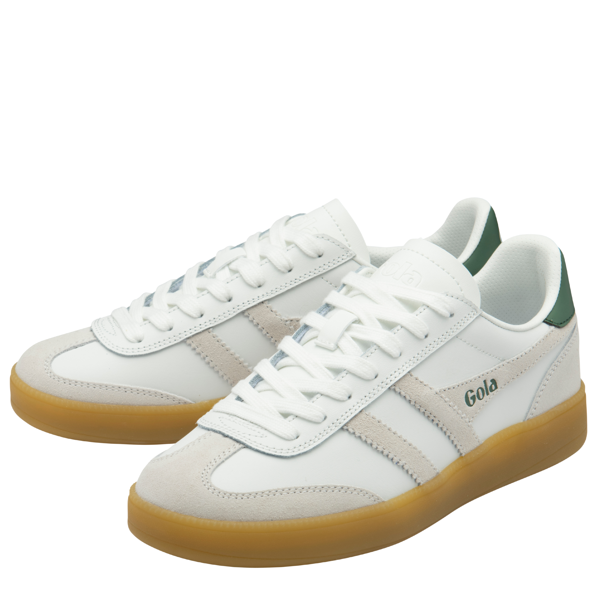 Womens Gola White/White/Evergreen/Gum Viper Leather Trainers
