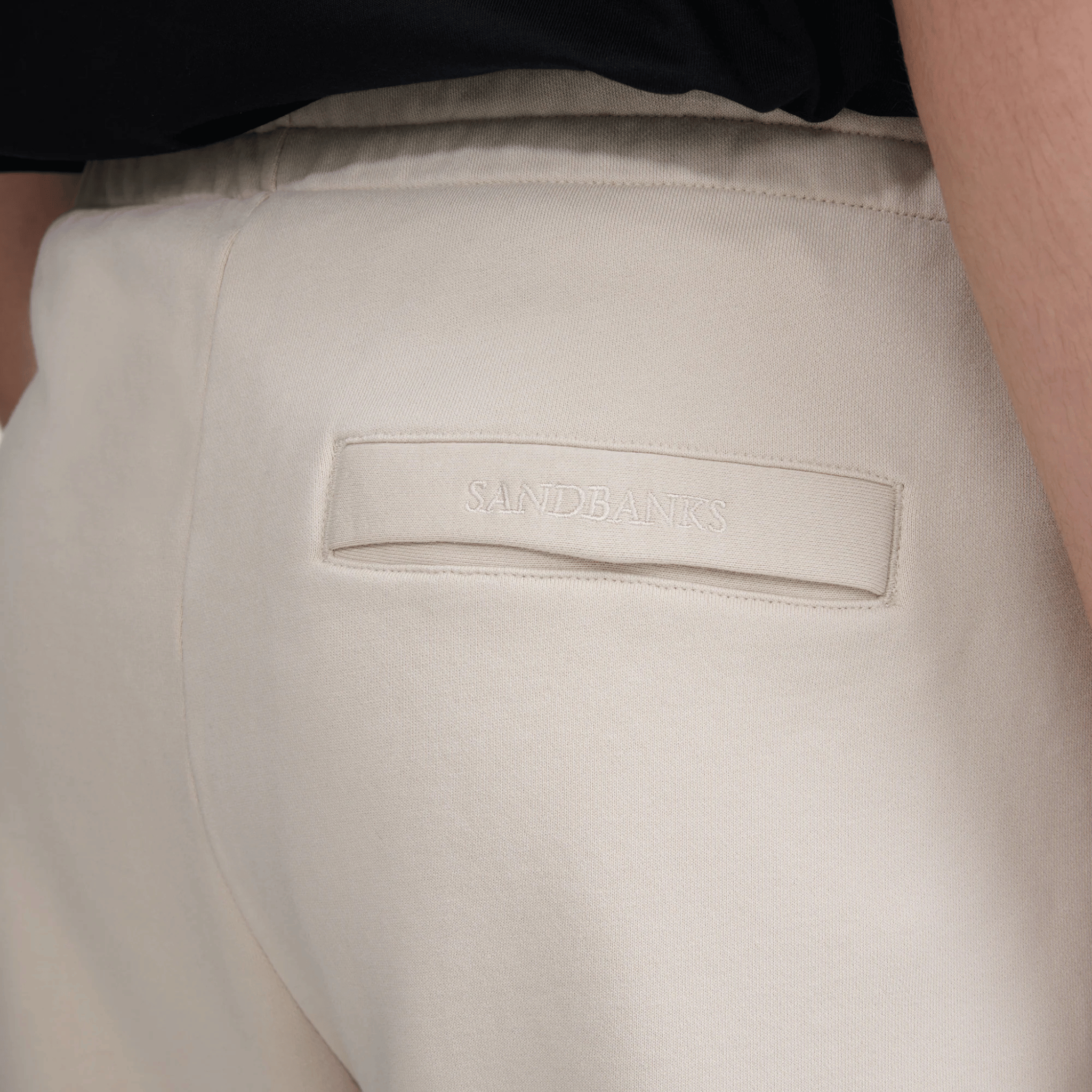 Mens Sandbanks Stone Badge Logo Sweat Shorts