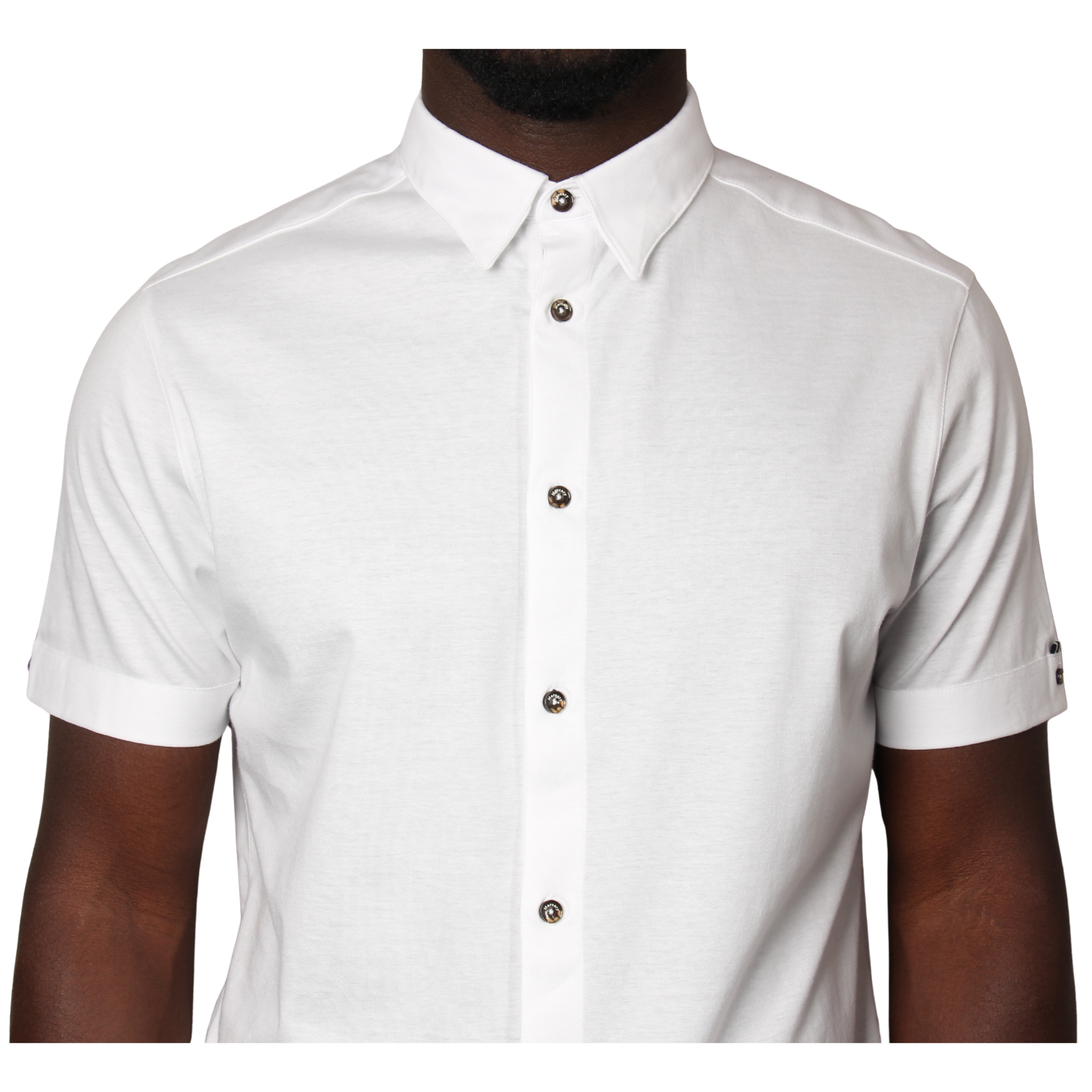 Mens Mercery Optic White Enfield Lux Jersey S/s Shirt