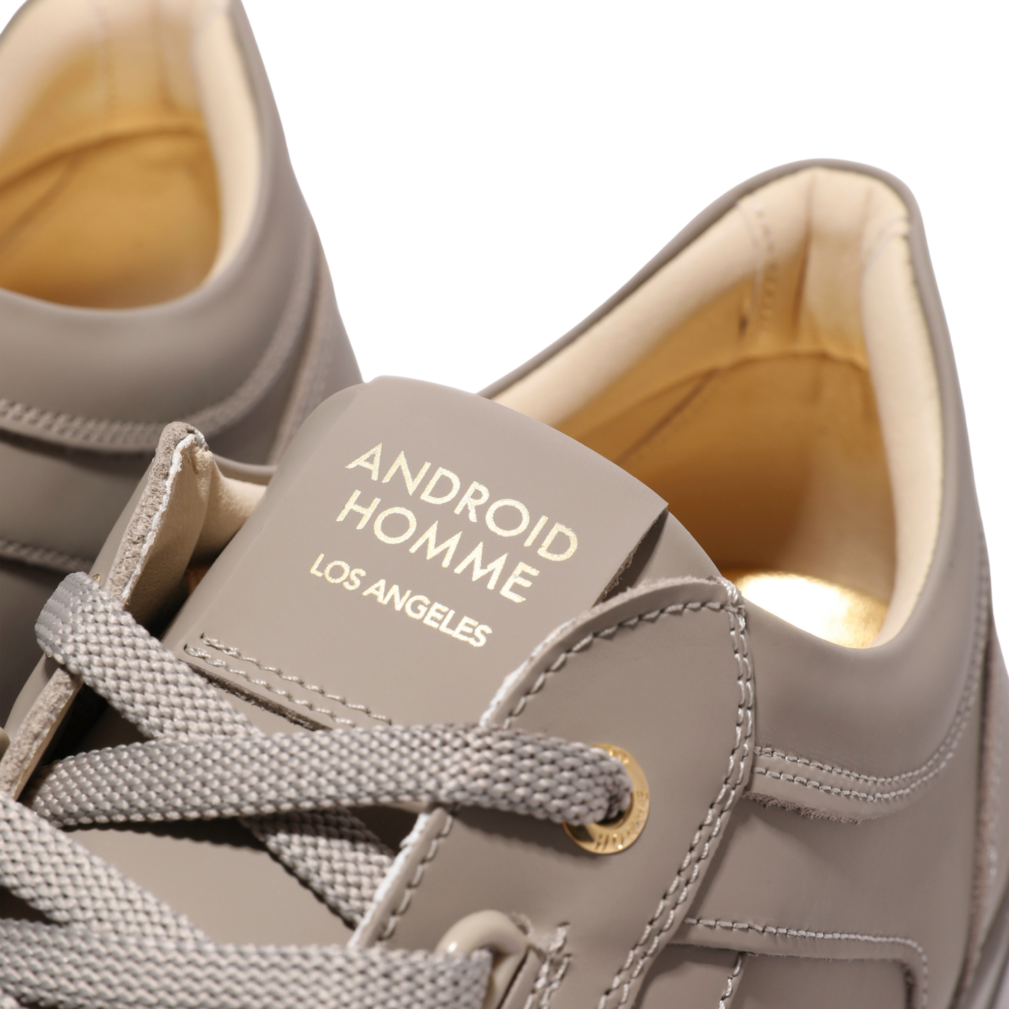 Mens Android Homme Taupe Venice Rubberised Trainers