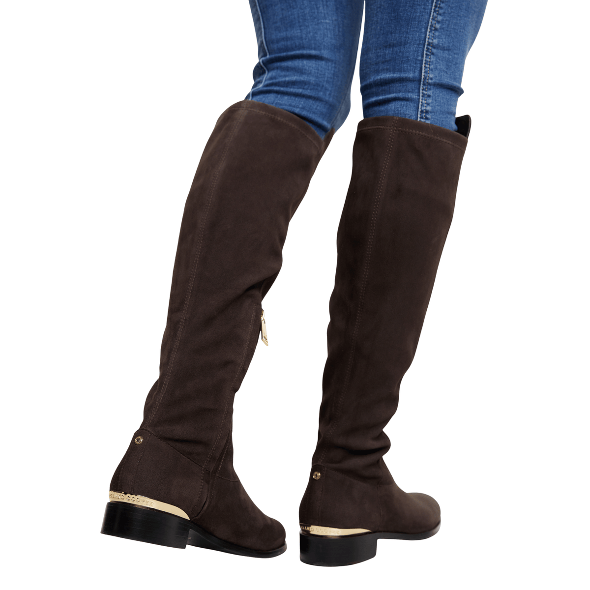 Womens Holland Cooper Choc Suede Albany Knee Boots