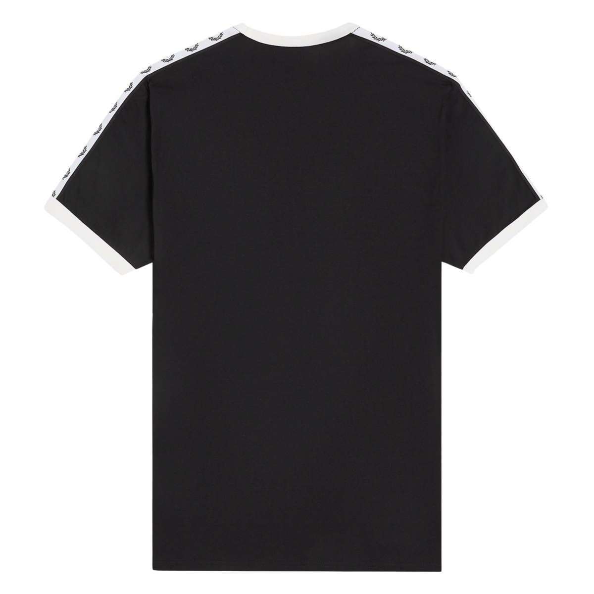 Mens Fred Perry Black Taped Ringer S/s T Shirt