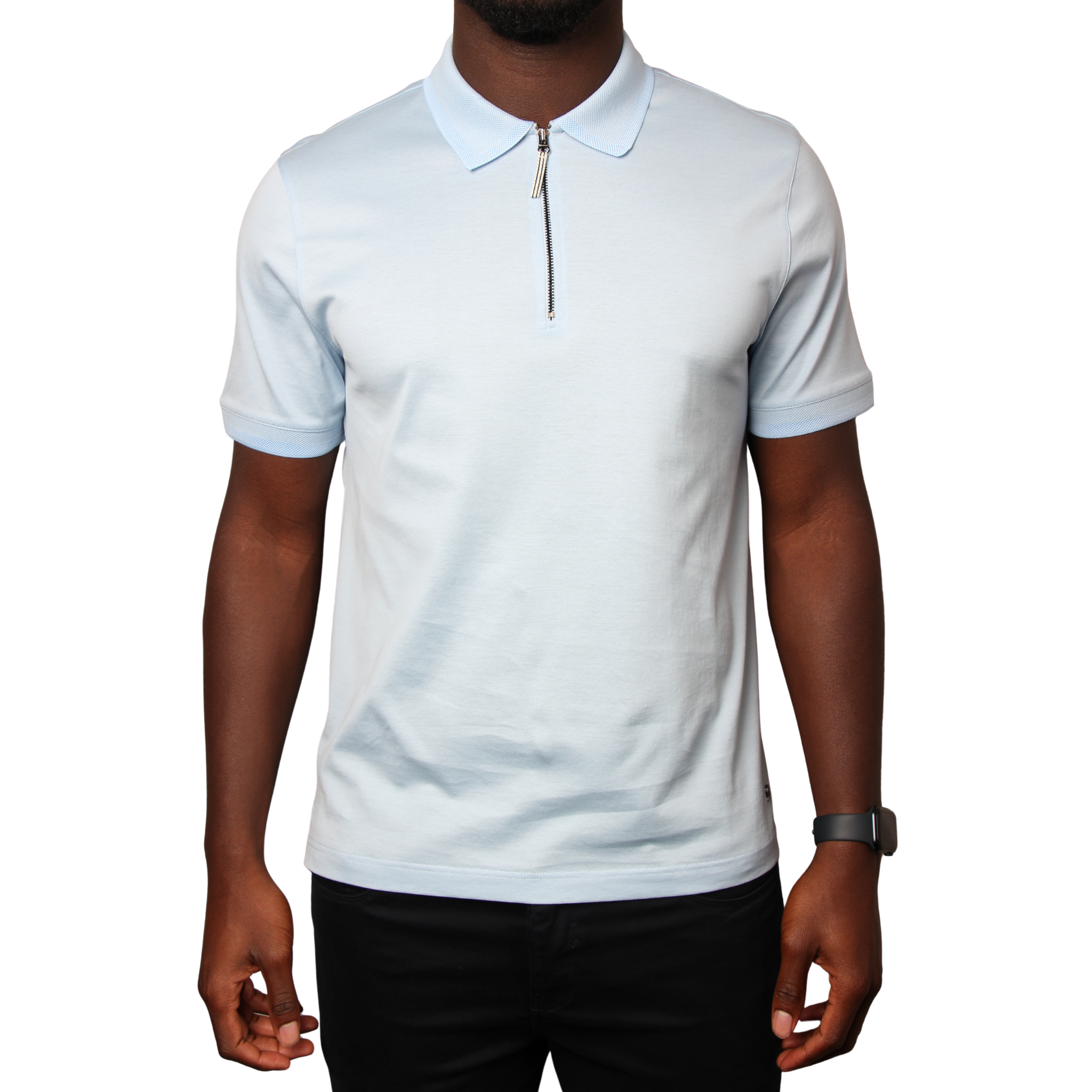 Mens Mercery Ice Water Regal Zip Neck S/s Polo Shirt