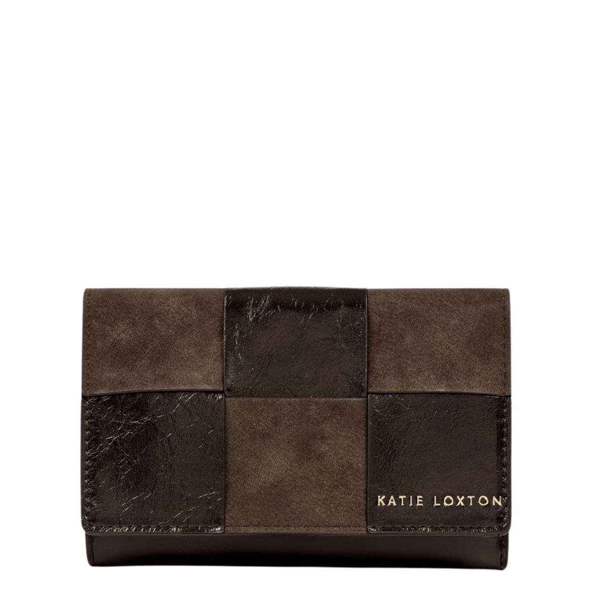 Womens Katie Loxton Bitter Chocolate Taya Woven Purse