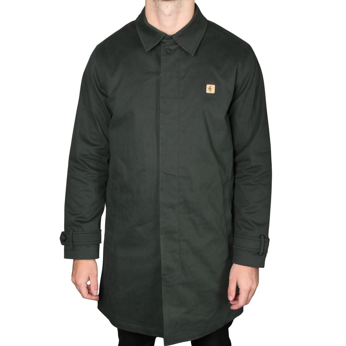 Mens Gabicci Vintage Dark Green Houghton Rain Mac
