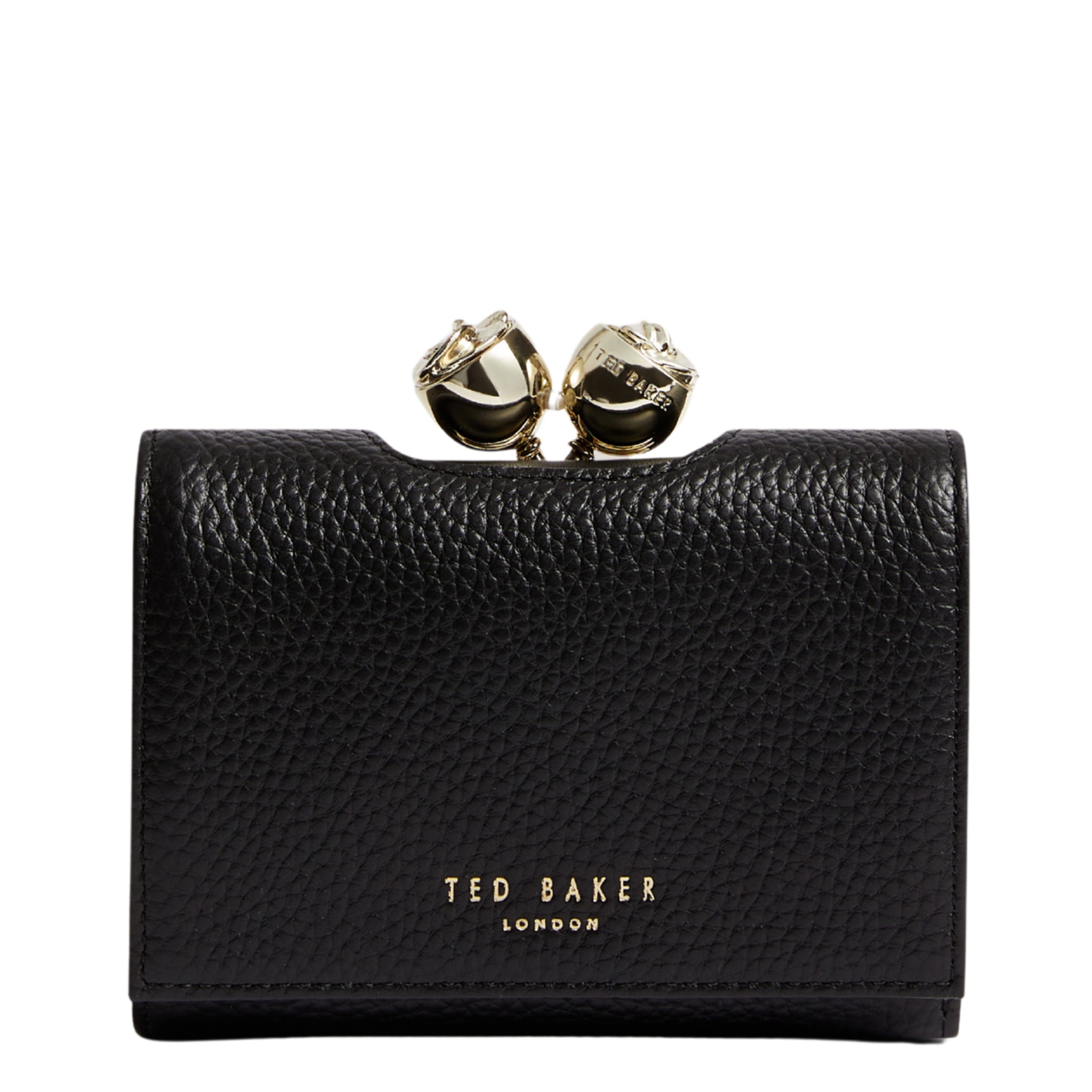 Womens Ted Baker Black Roosa Rose Detail Small Bobble Purse