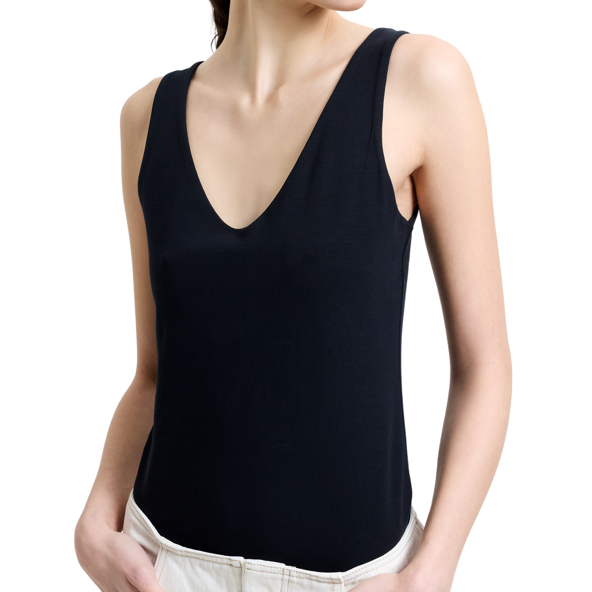 Womens French Connection Blackout Stretch Tank Top
