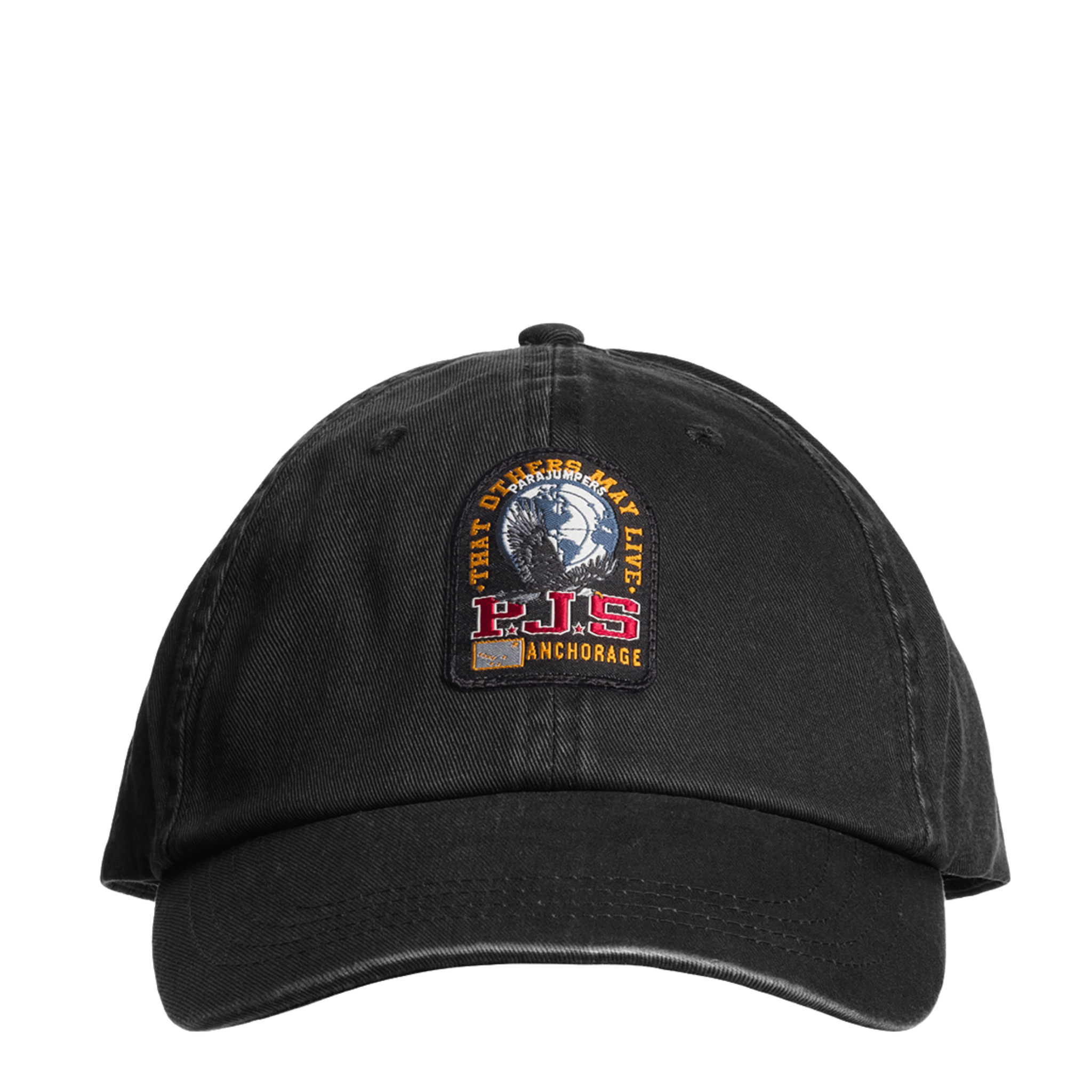 Mens Parajumpers Black Patch Cap