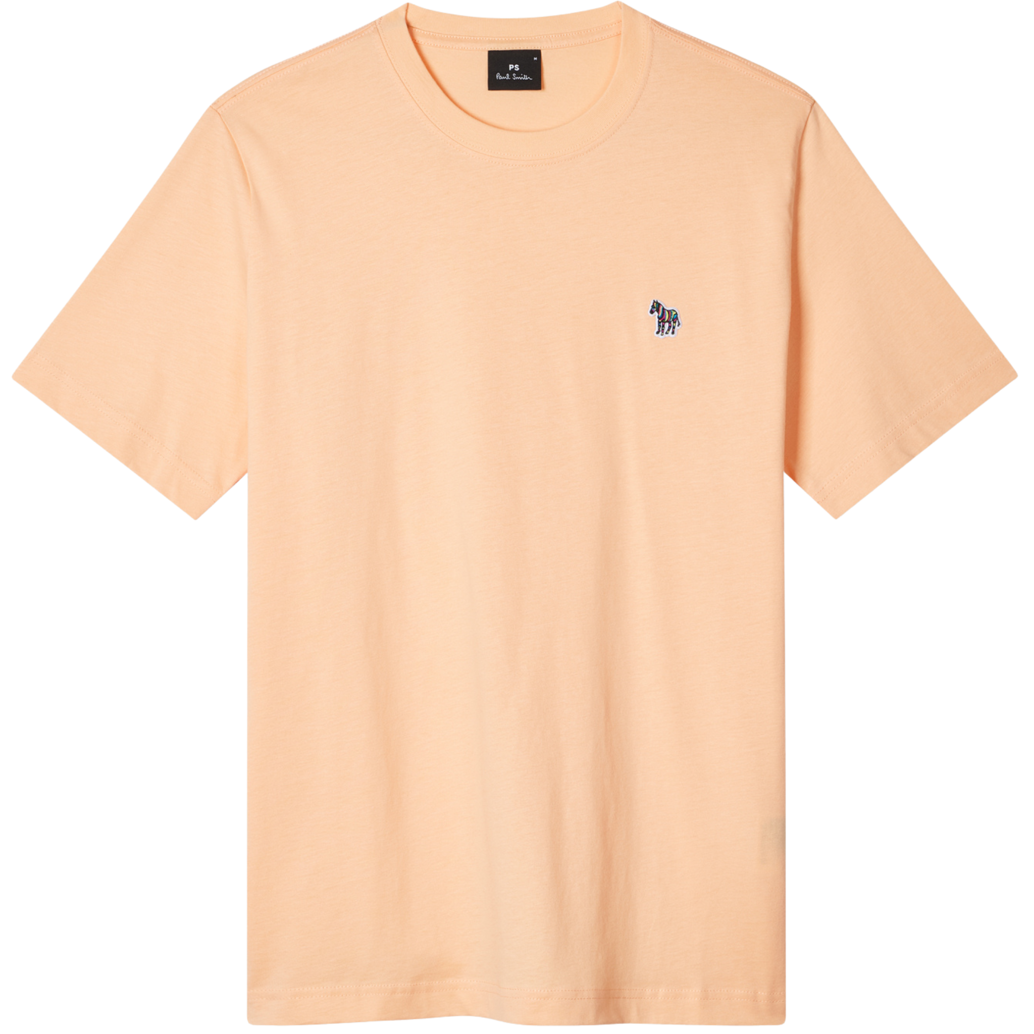 Mens Paul Smith Peach Zebra Badge Reg Fit S/s T Shirt