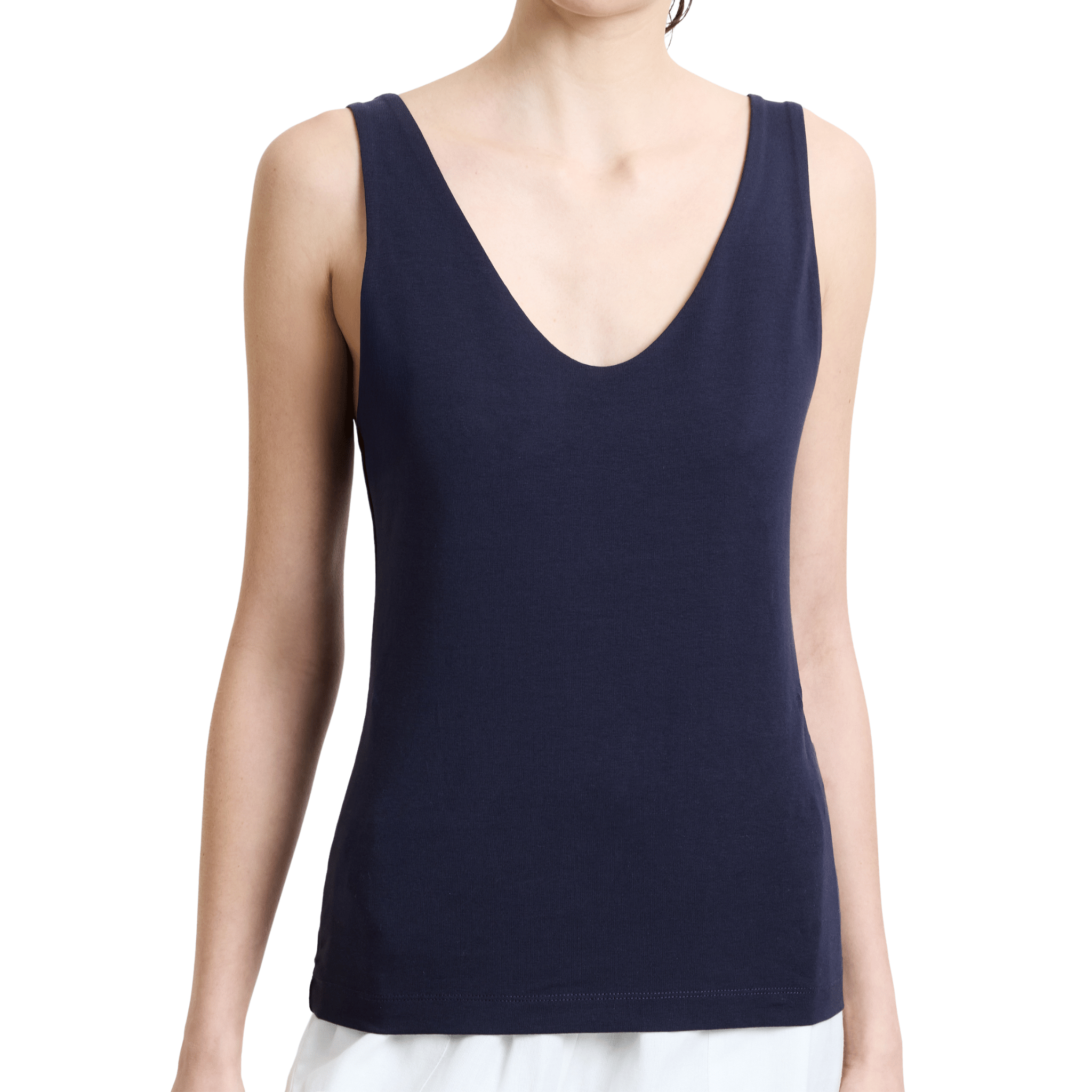 Womens French Connection Utility Blue Stretch Tank Top