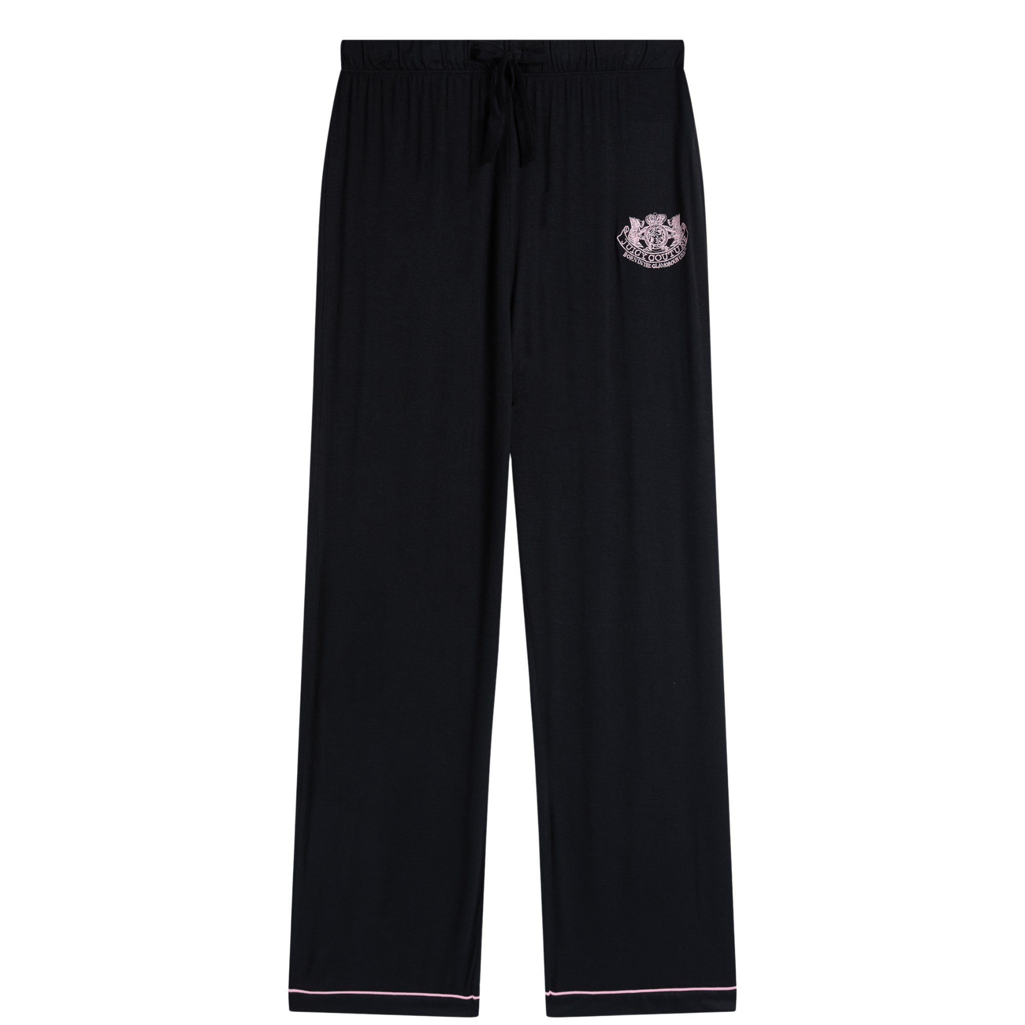Womens Juicy Couture Black Dog Crest Jersey Shirt Pyjamas