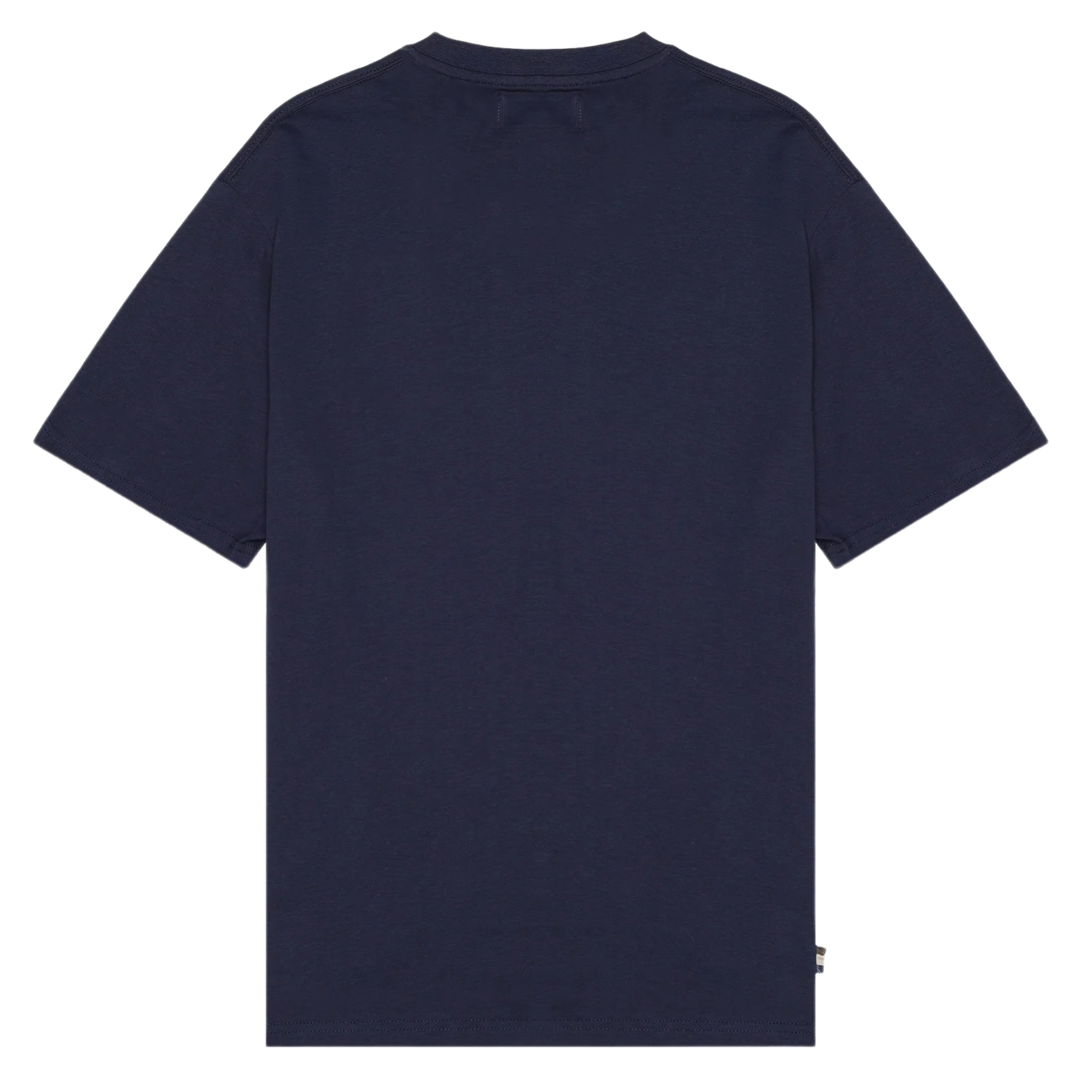 Mens Aquascutum Navy Piping Panel S/s T Shirt