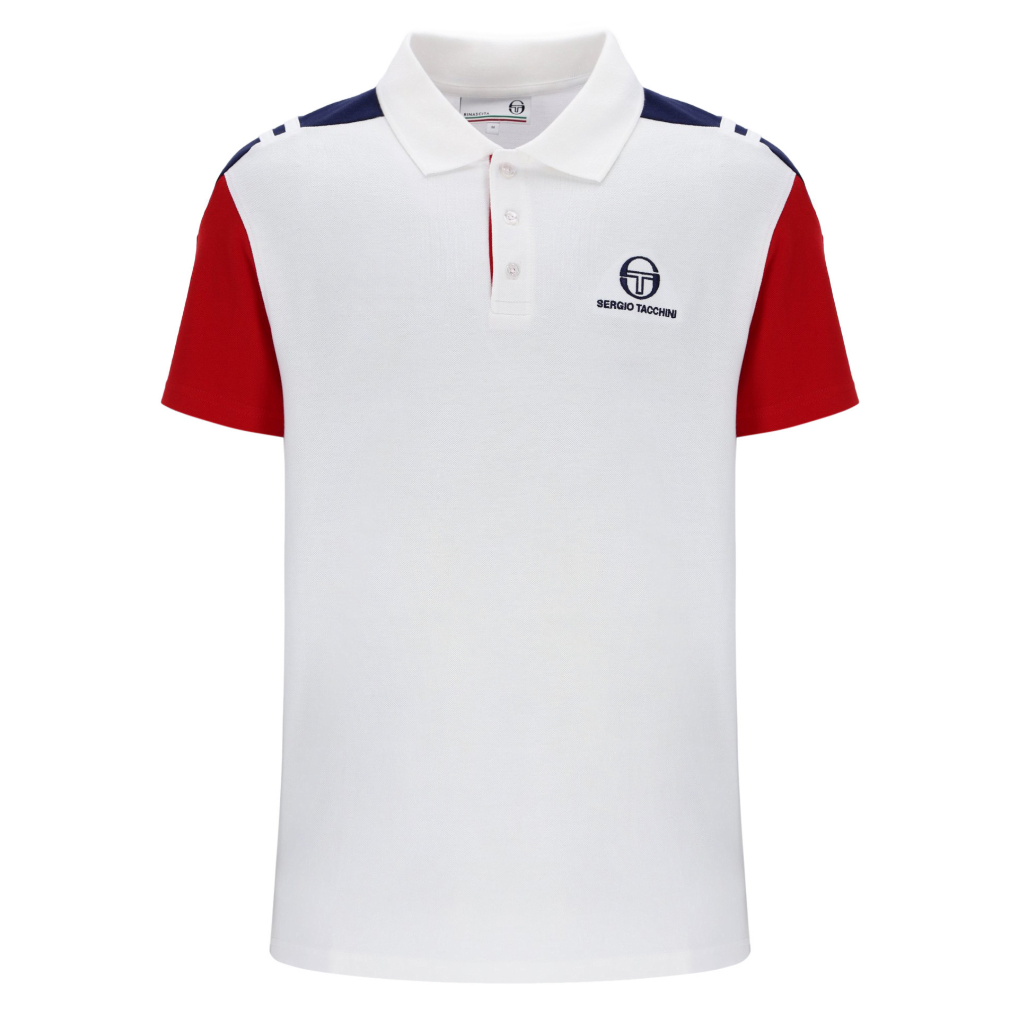 Mens Sergio Tacchini White/Adrenaline Rush Drive S/s Polo