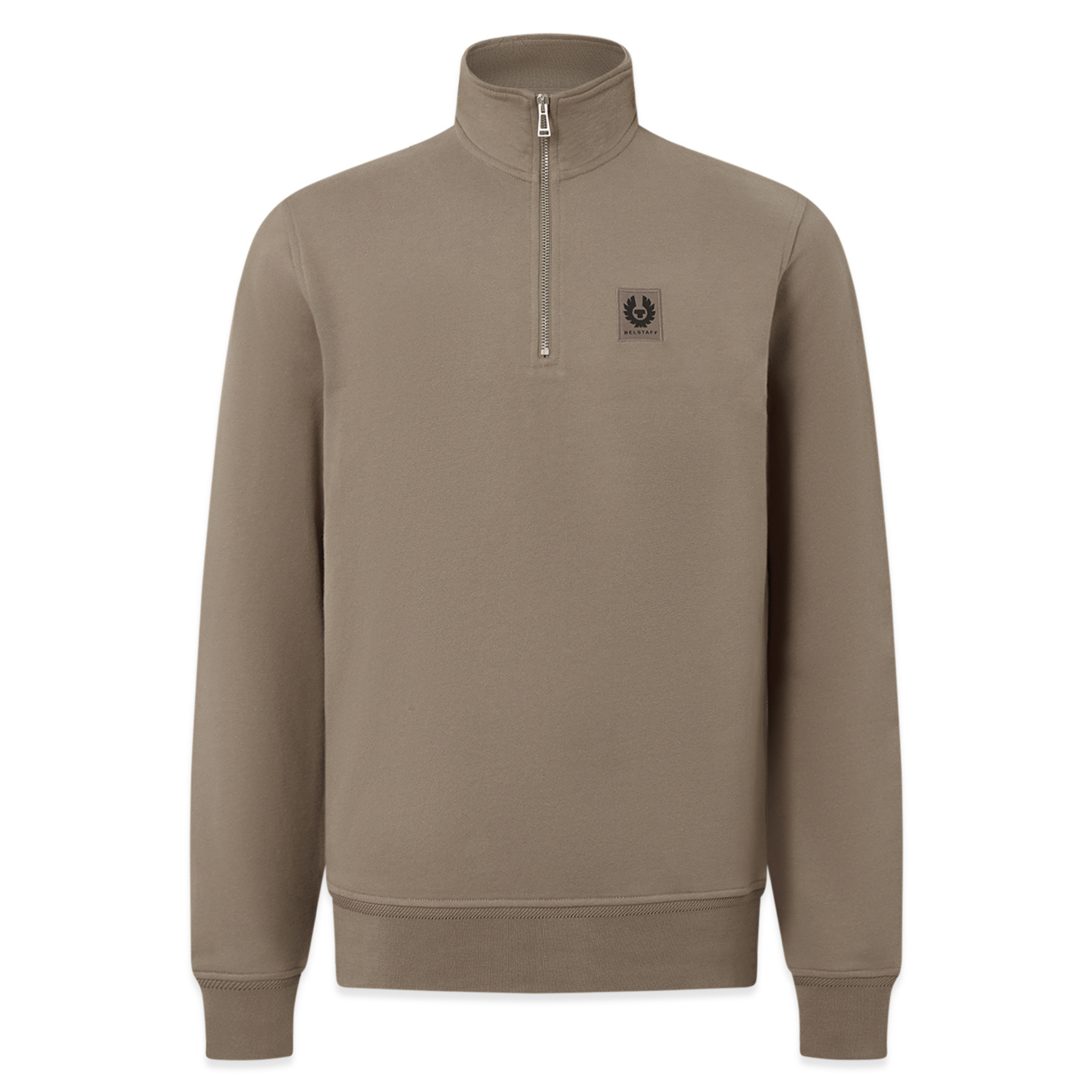 Mens Belstaff Dusty Taupe Quarter Zip Sweatshirt