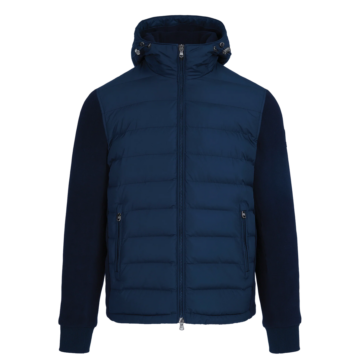 Sandbanks Navy Outlander Hybrid Puffer Jacket Hurleys
