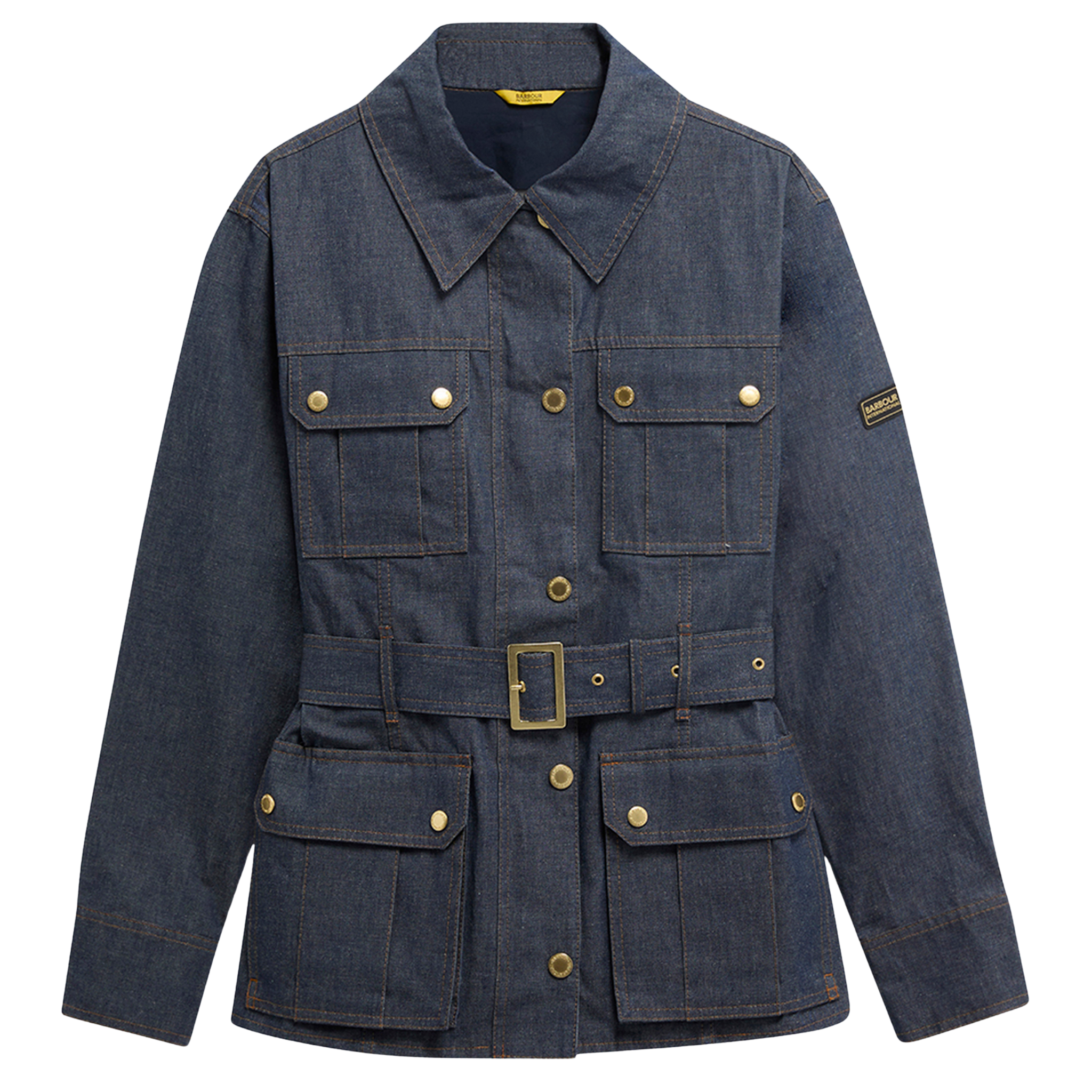 Womens Barbour International Dark Blue Wash Denim Casual Jacket
