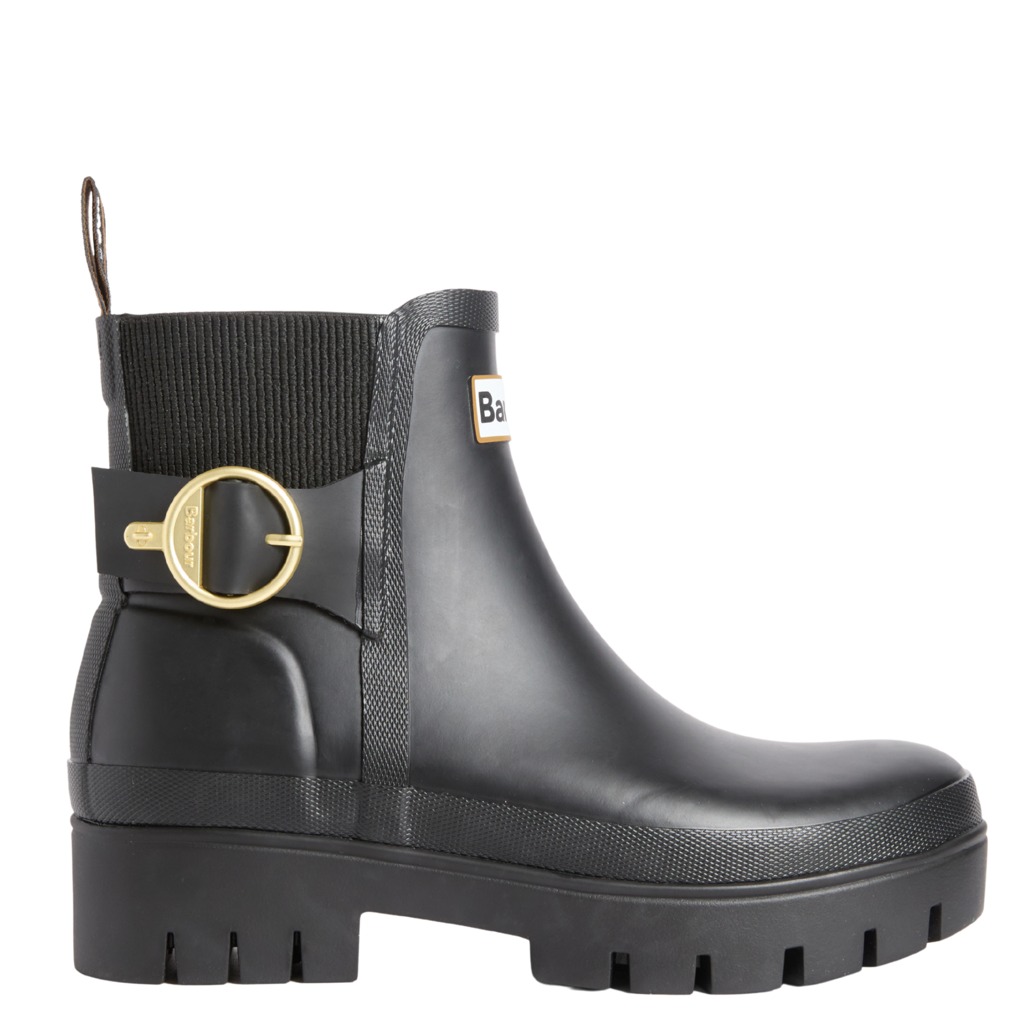 Womens Barbour Black Hepburn Ankle Welly