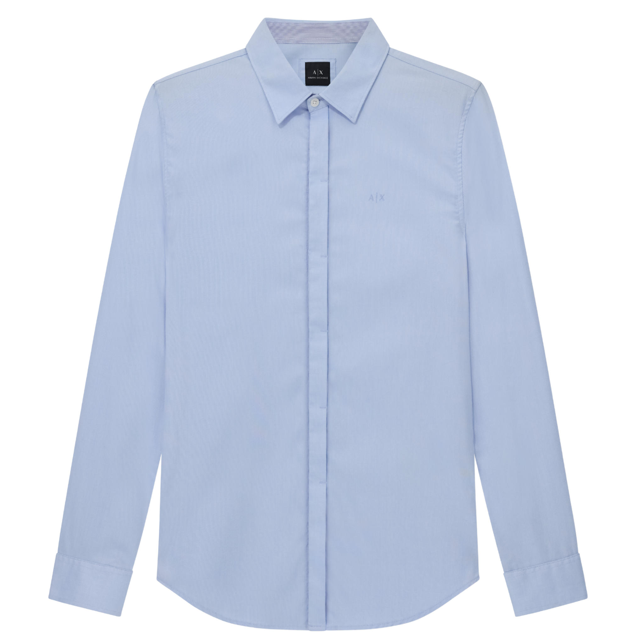 Mens Armani Exchange Light Blue Oxford L/s Shirt