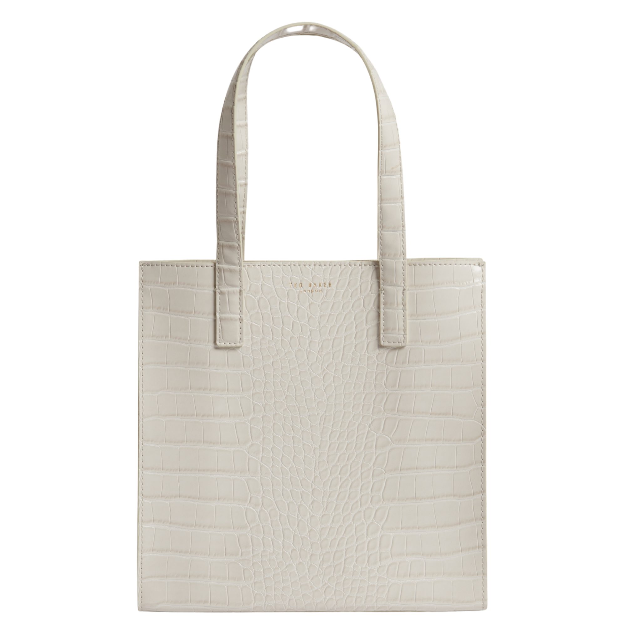 Womens Ted Baker Ivory Wenonaa Croc Effect Small Icon Bag