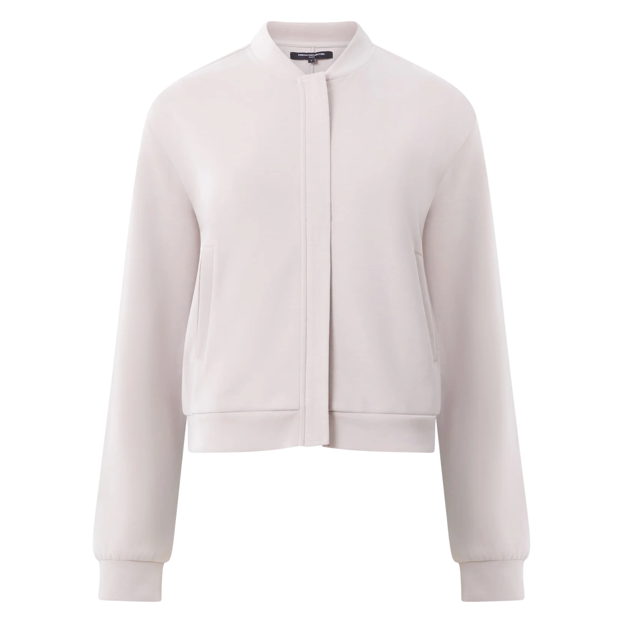 Womens French Connection Washed Macchiato Wren Zip Bomber Jacket