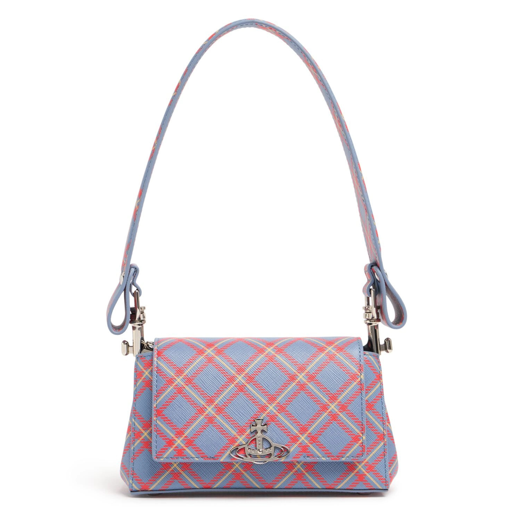 Womens Vivienne Westwood Blue/Orange Tartan Hazel Small