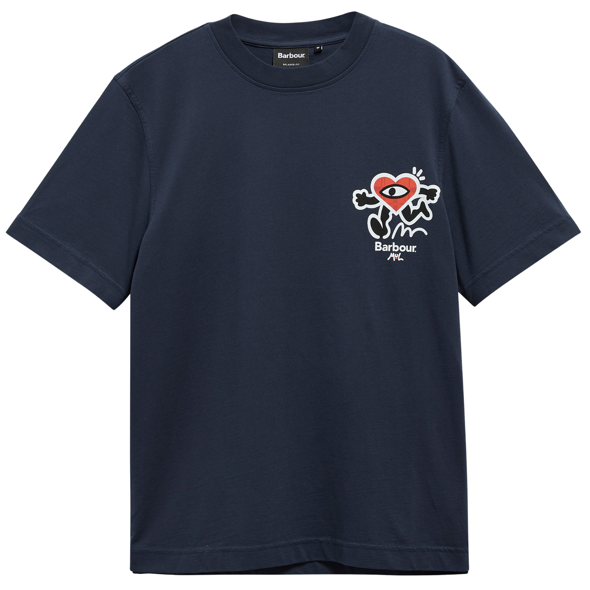 Mens Barbour x Mul Navy Camping S/s T Shirt