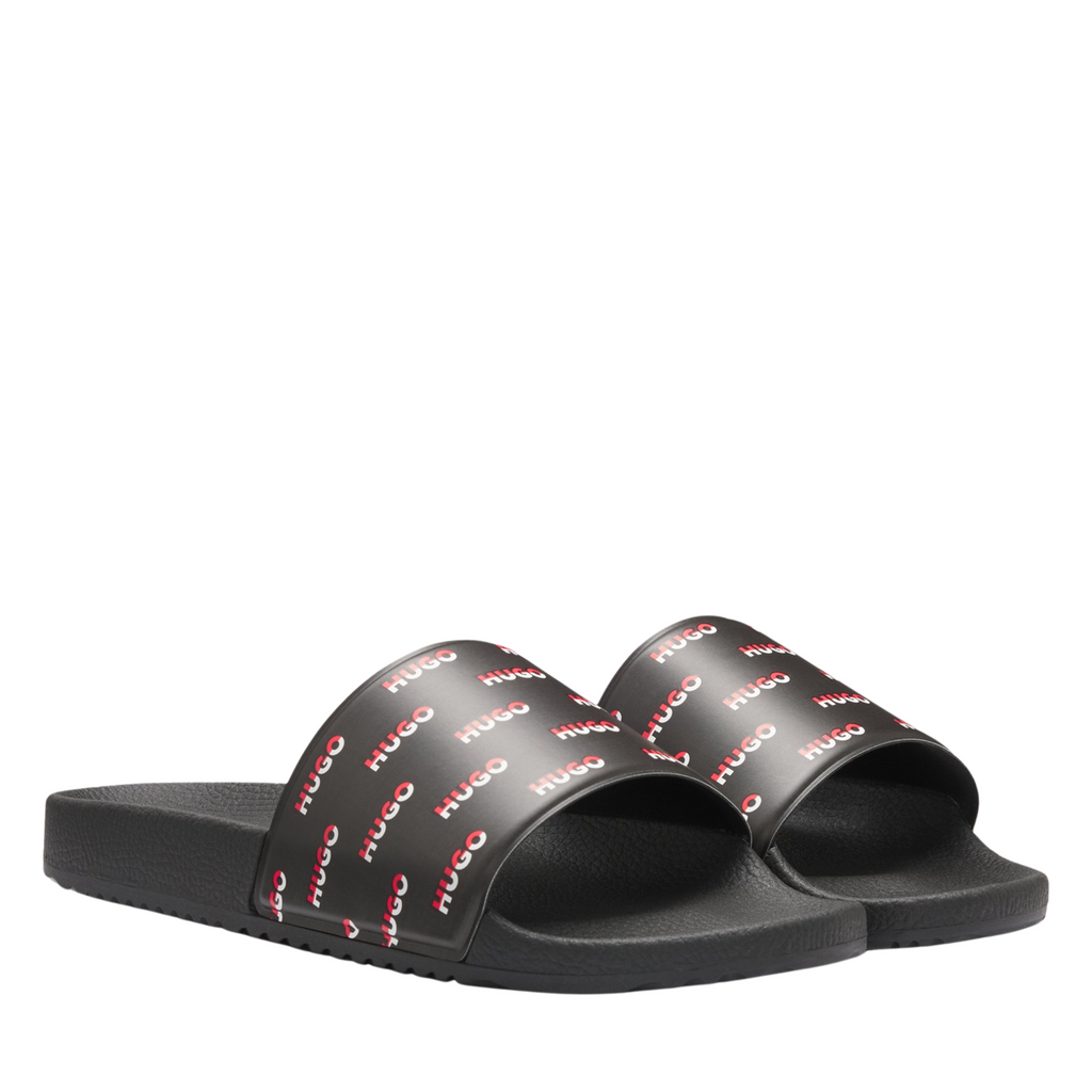 HUGO Black Timein Slides | Hurleys