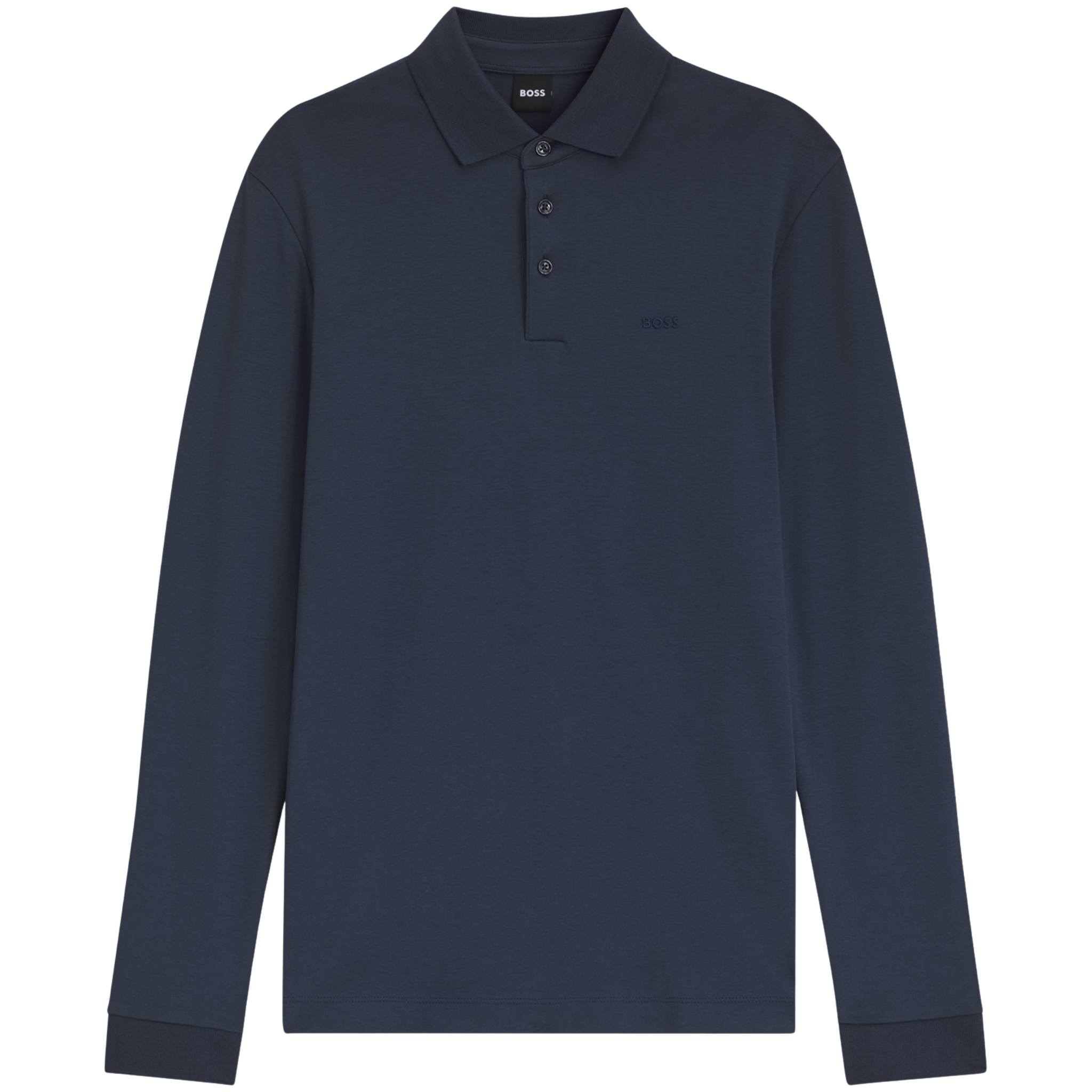 Mens BOSS Dark Blue Pado 30 L/s Polo Shirt