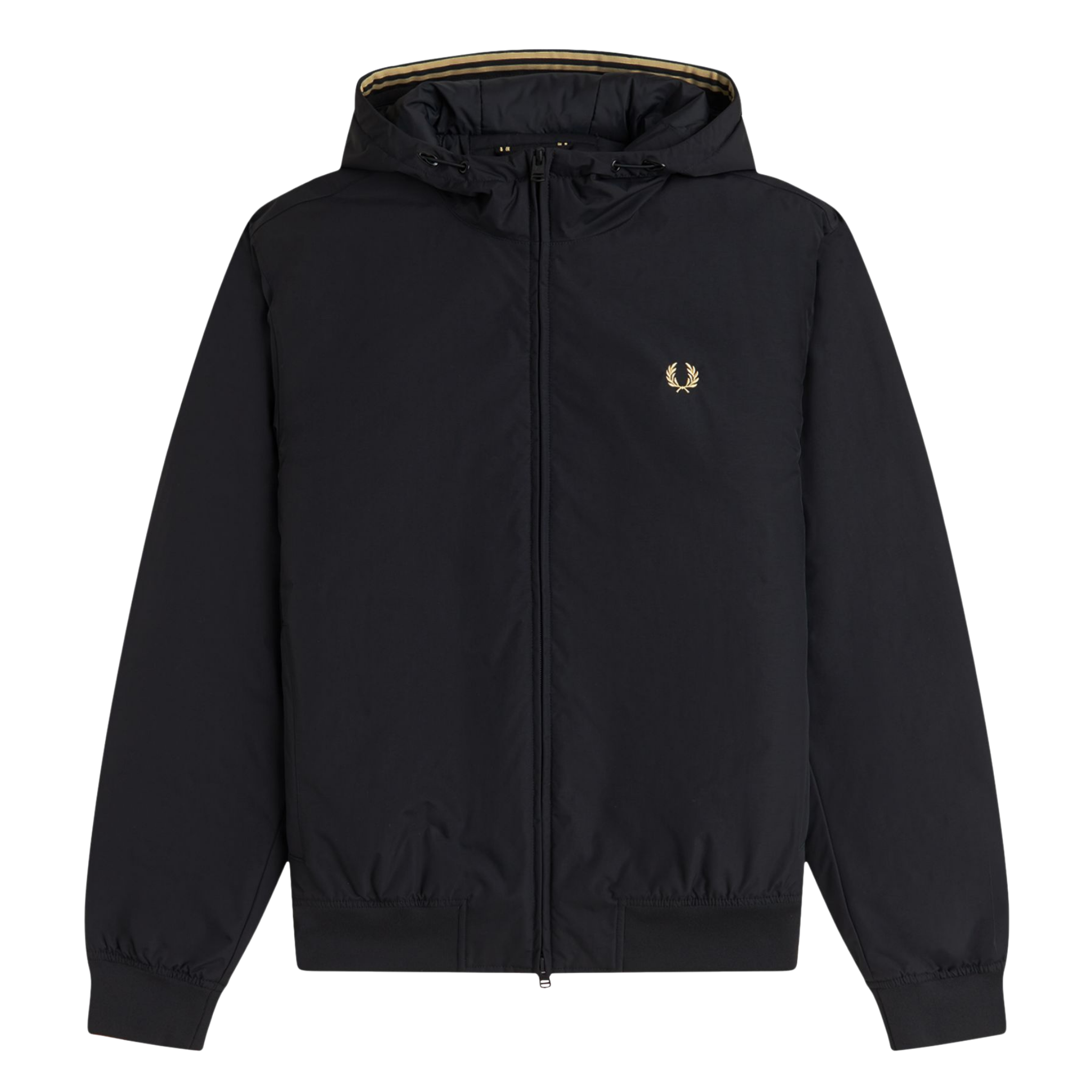 Mens Fred Perry Black Hooded Brentham Jacket