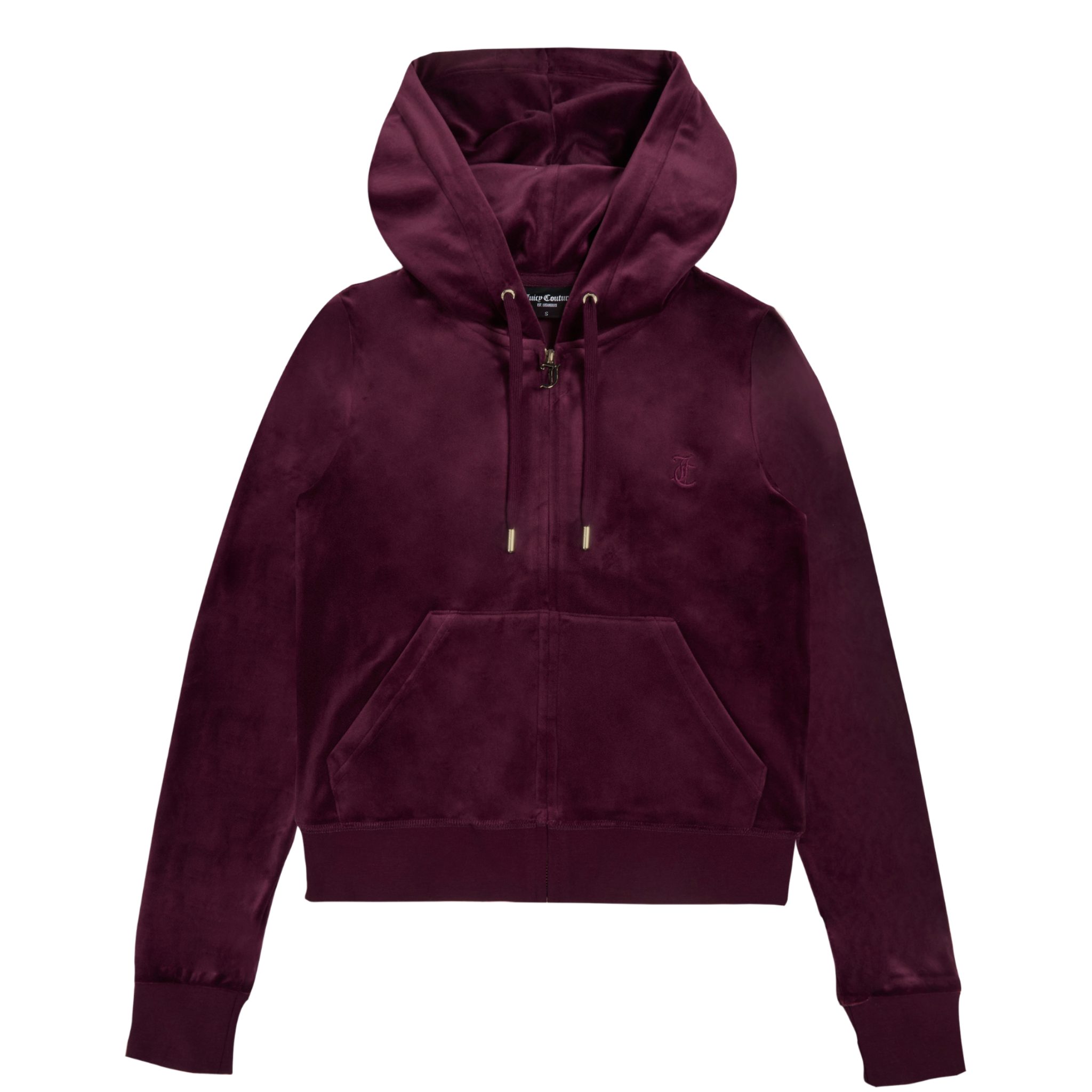 Womens Juicy Couture Winetasting Robertson Gold Zip Hoodie