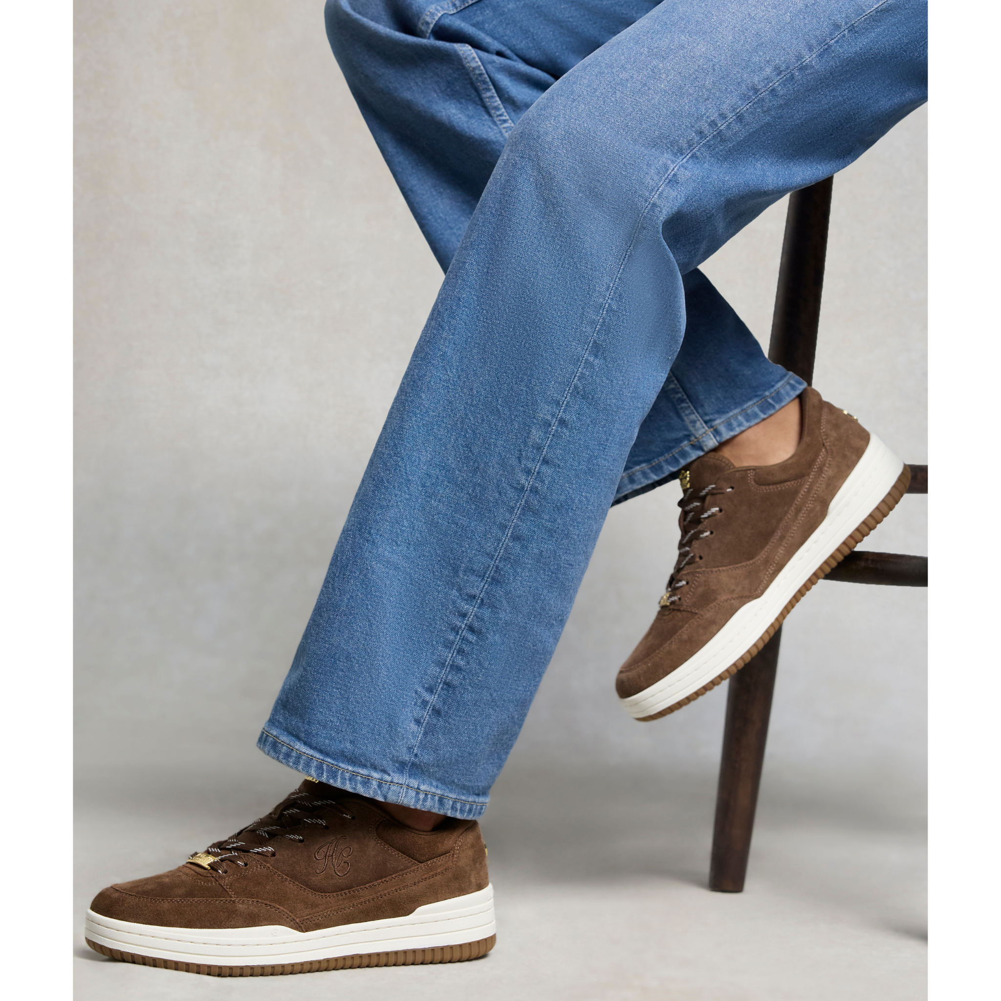 Womens Holland Cooper Chocolate Retro Trainers