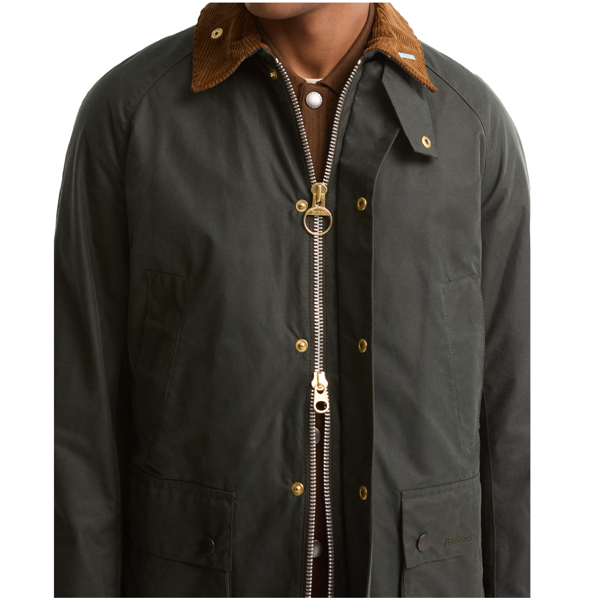 Mens Barbour Sage Icons Ashby Wax Jacket