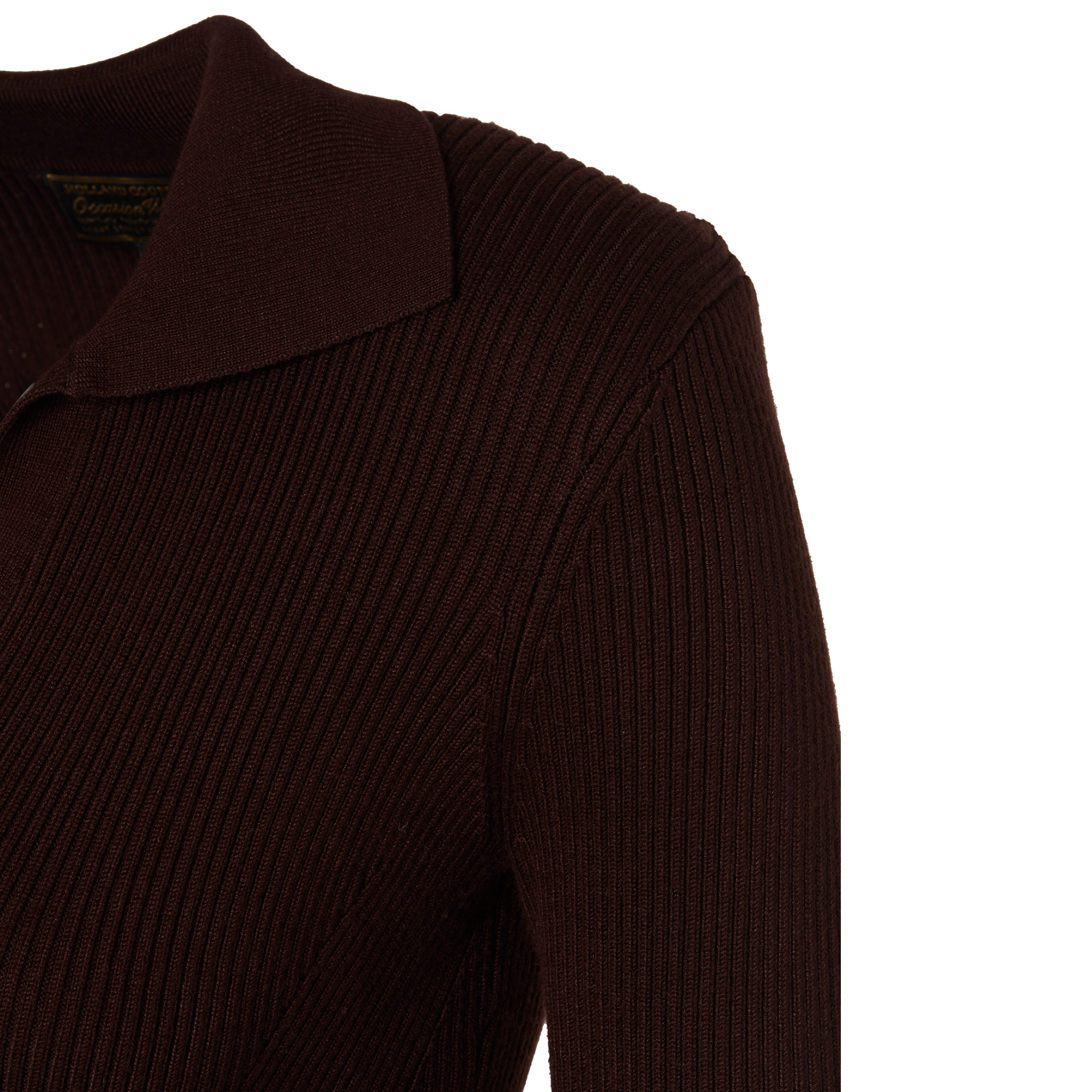 Womens Holland Cooper Chocolate V-Neck Rib Top