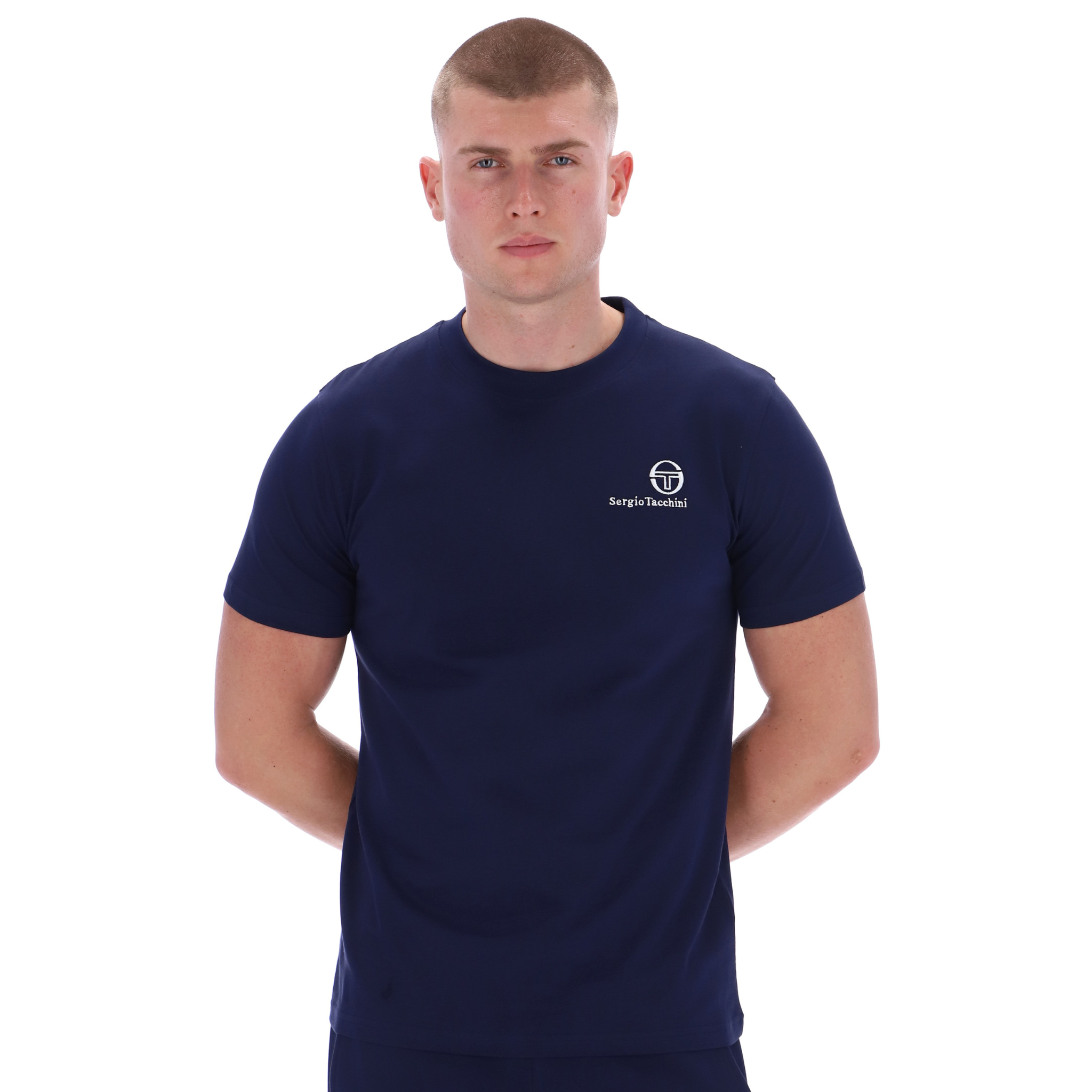 Mens Sergio Tacchini Maritime Blue Felton S/s T Shirt