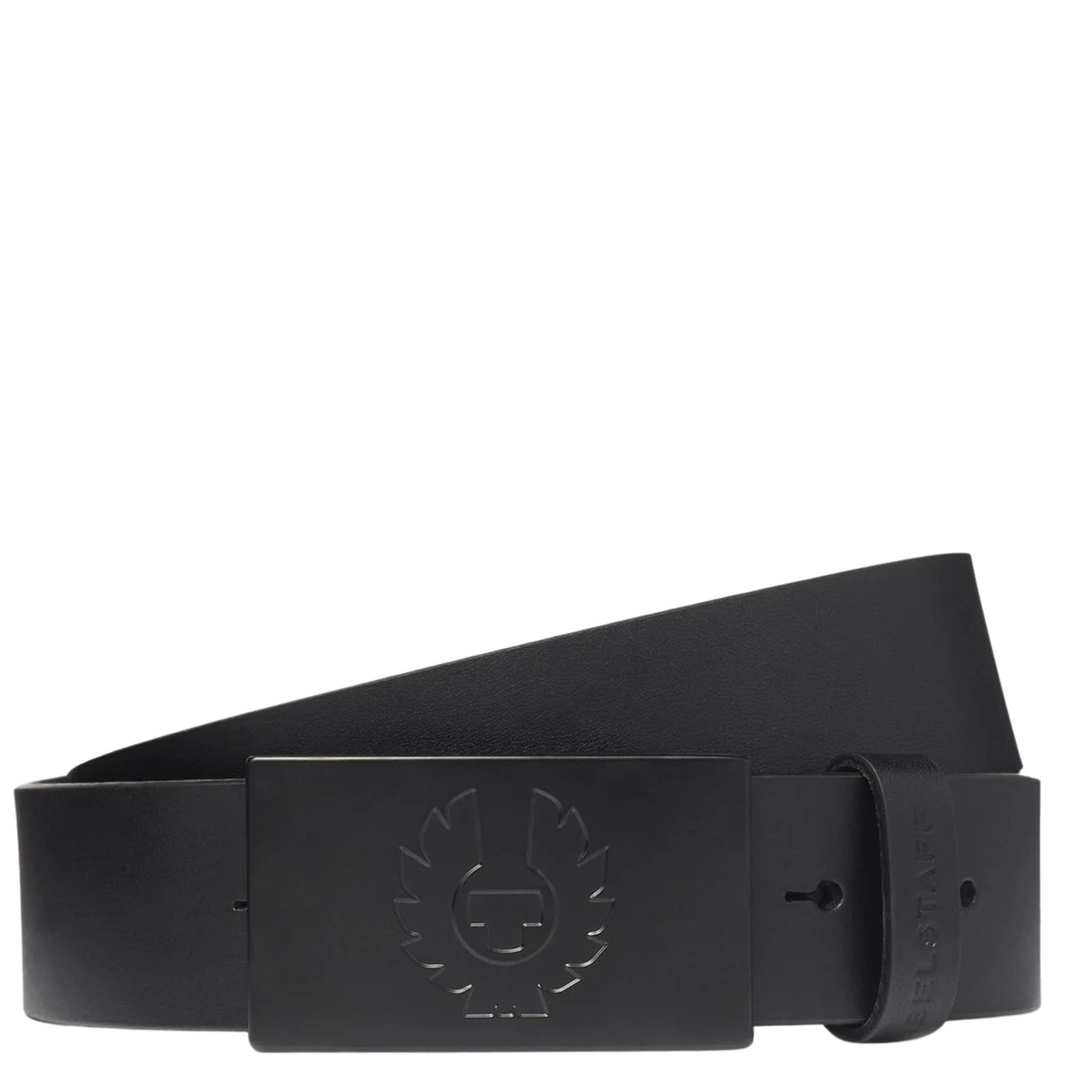 Mens Belstaff Black/Black Phoenix Buckle Belt