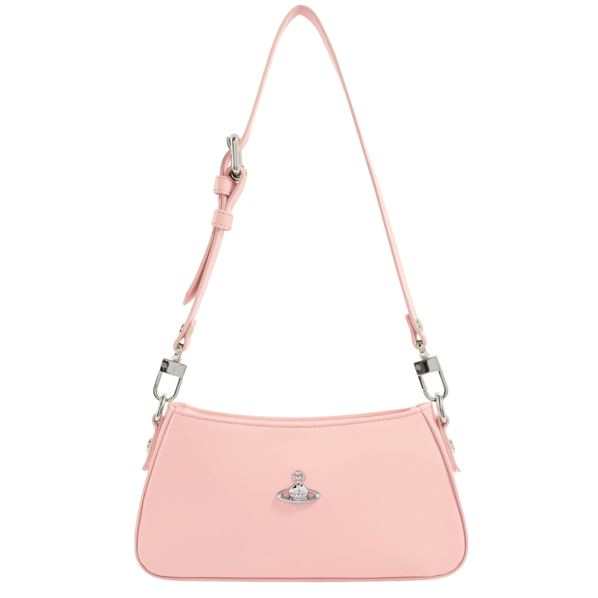 Womens Vivienne Westwood Pastel Pink PU Smooth Tasha Shoulder Bag