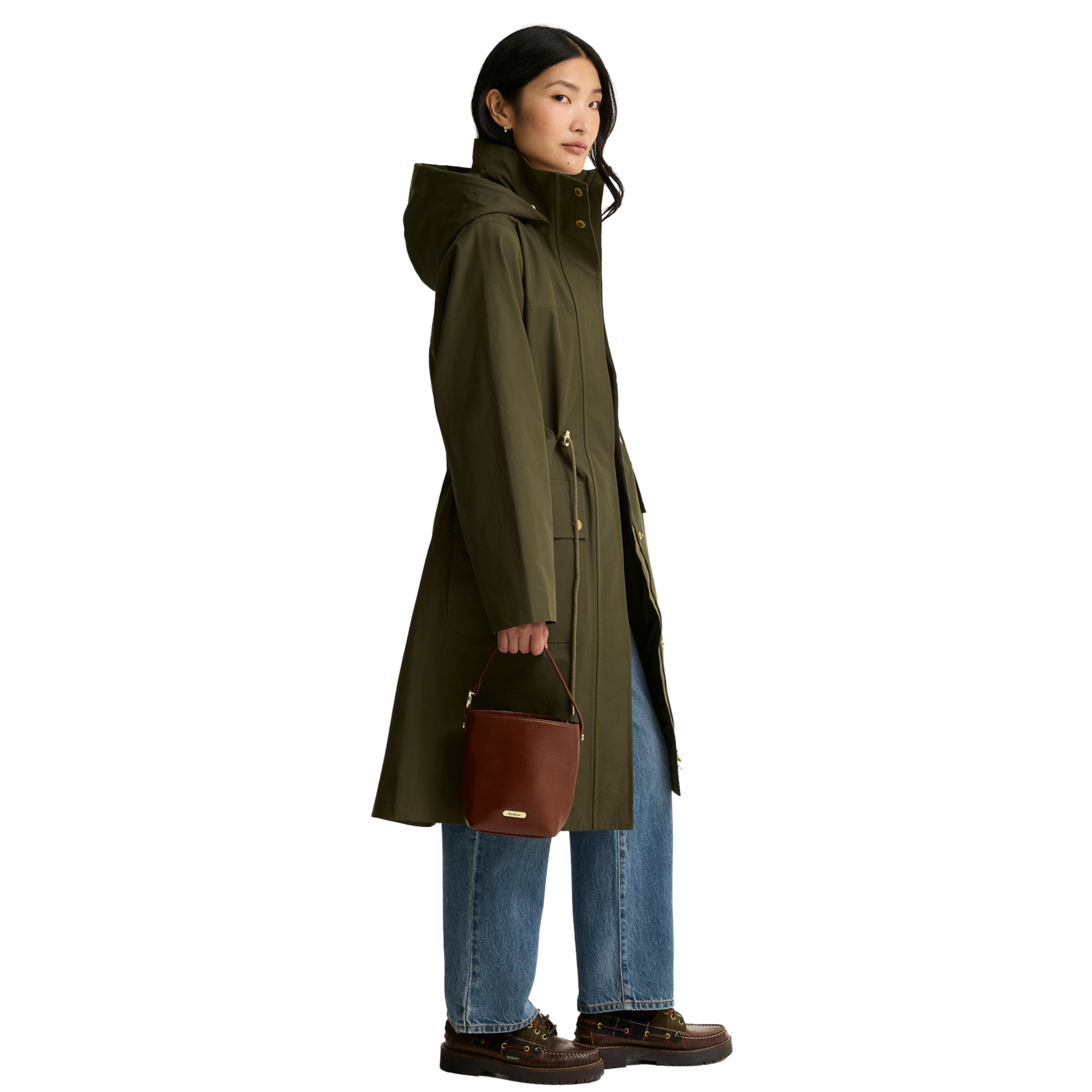 Womens Barbour Olive/Shadow Classic Stokesley WP Coat
