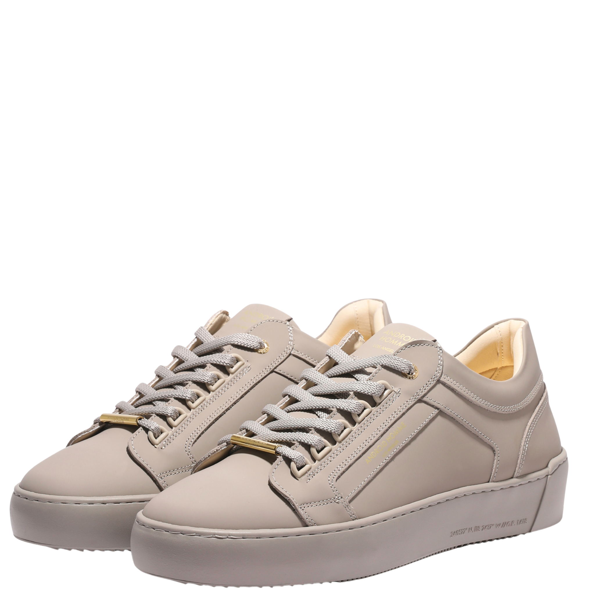 Mens Android Homme Taupe Venice Rubberised Trainers
