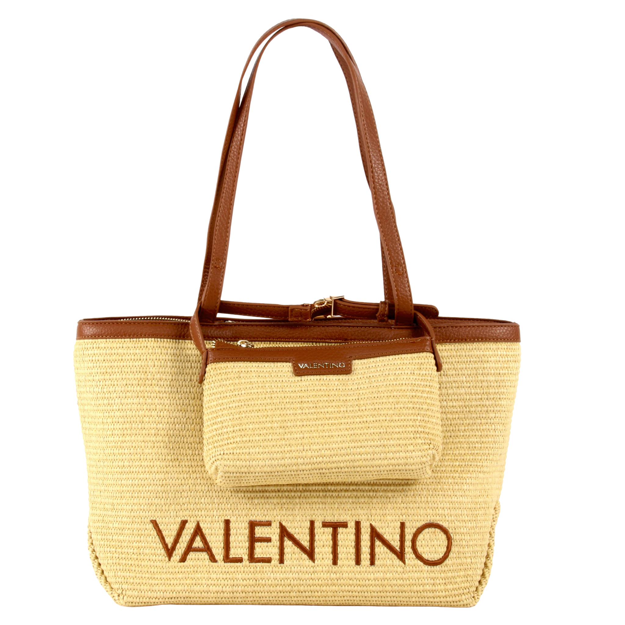 Womens Valentino Natural/Brown Maiam Shopper Bag & Pouch