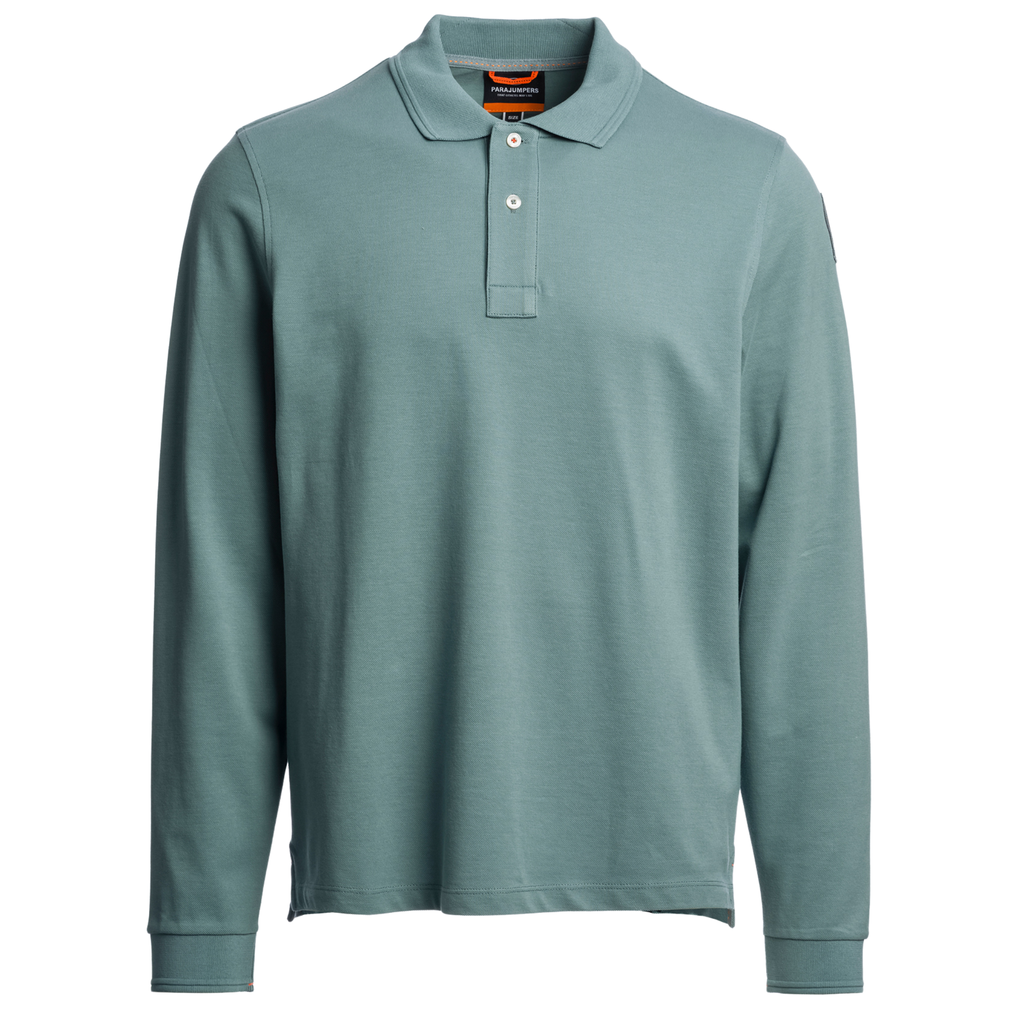 Mens Parajumpers Puritan Grey Oberon L/s Polo Shirt