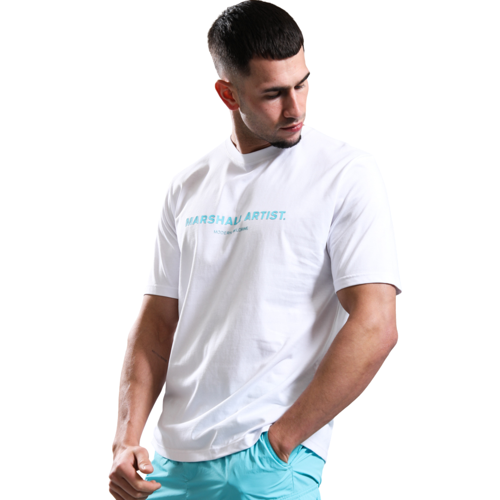 Mens Marshall Artist White Thermo S/s T Shirt