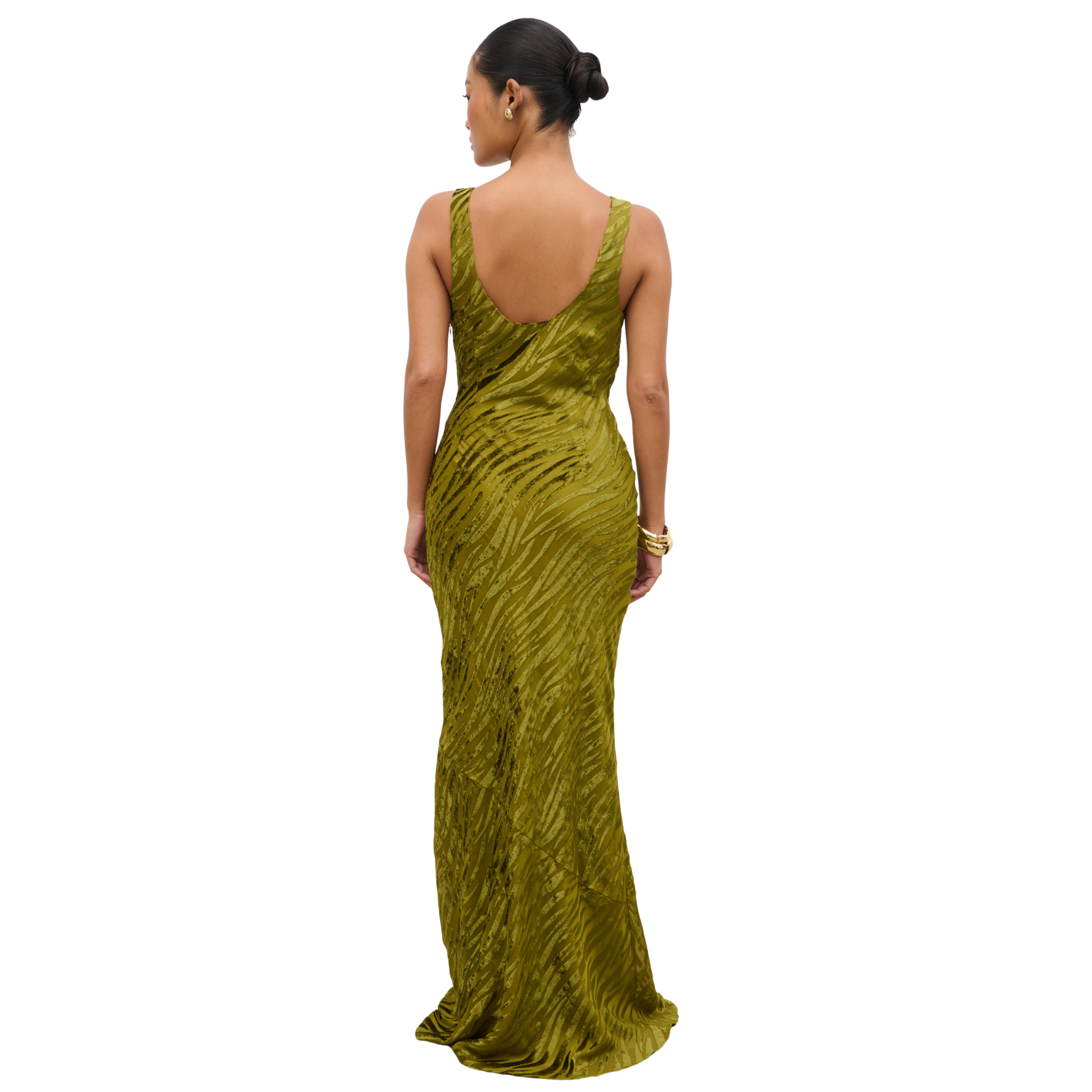 Womens Pretty Lavish Tarragon Kendall Scoop Maxi Dress