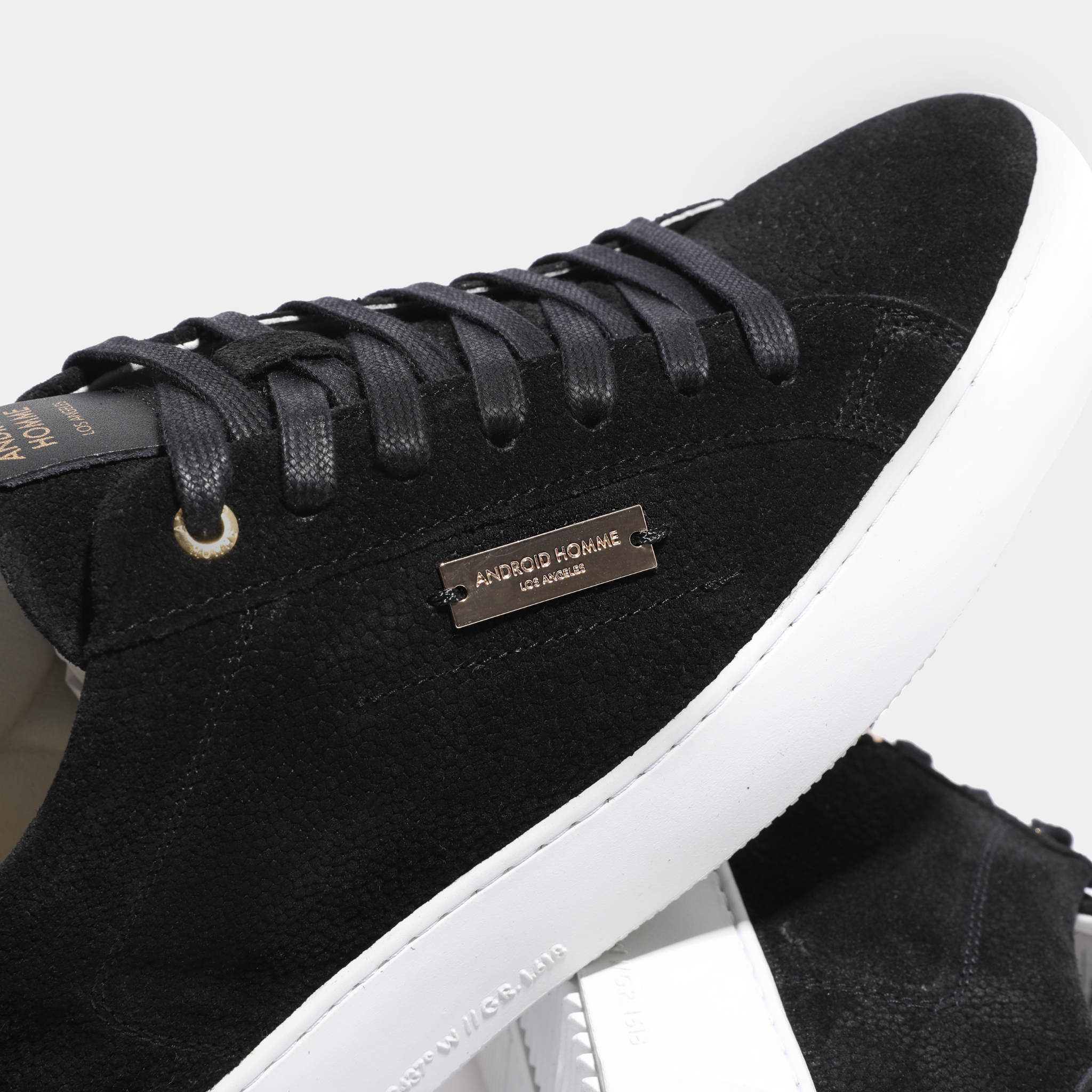 Mens Android Homme Black Zuma Jumbo Stingray Suede Trainers