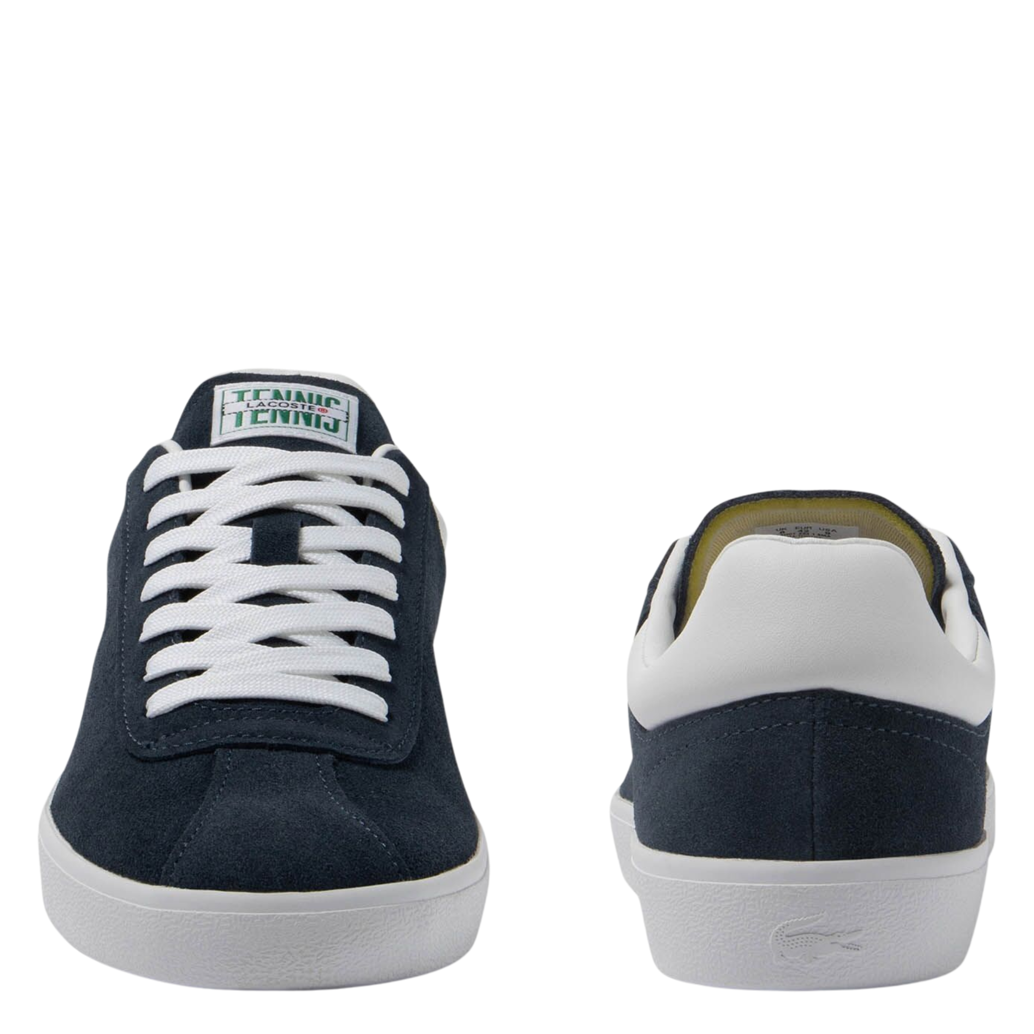 Mens Lacoste Navy/White Baseshot Suede Trainers